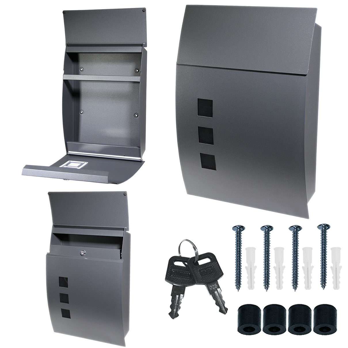 HELO24 Wandbriefkasten Briefkasten C2 günstig online kaufen