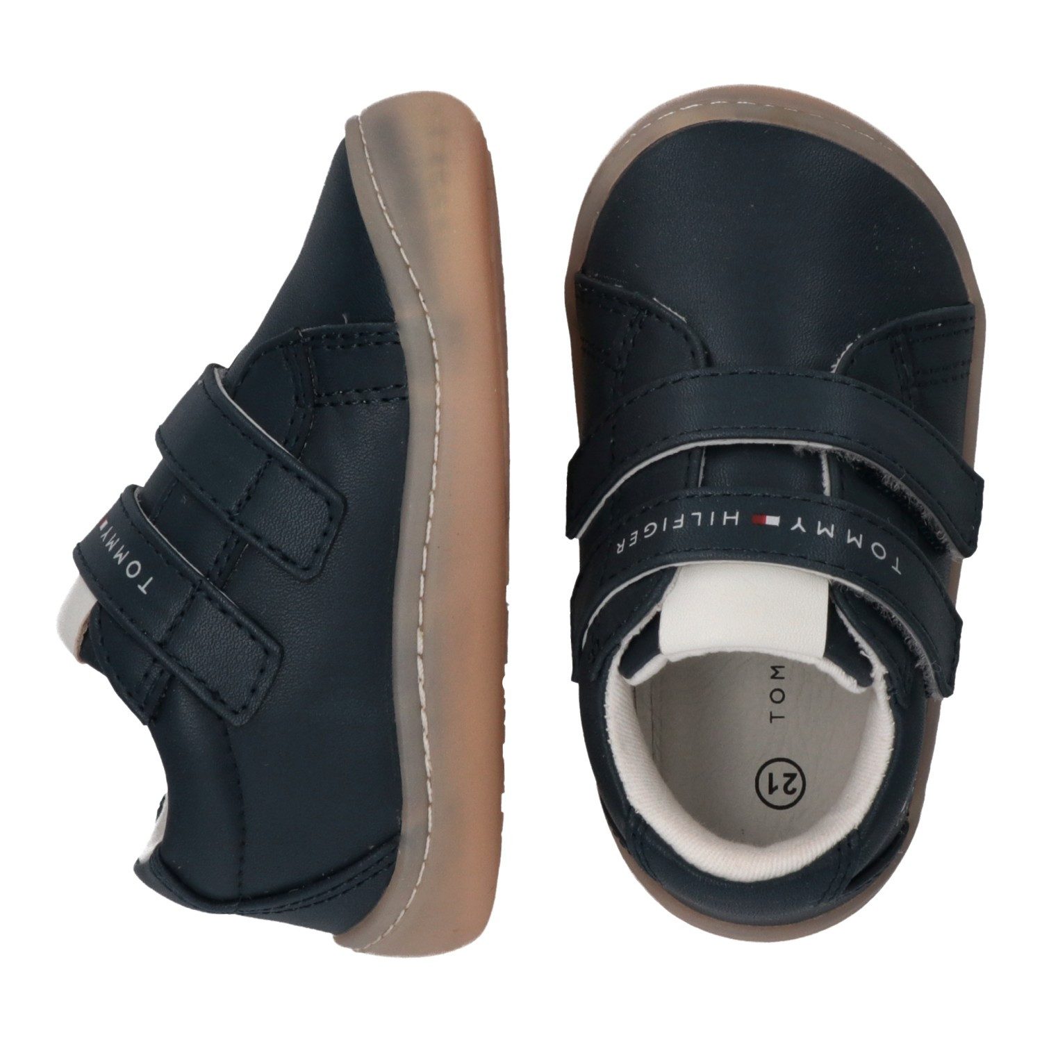 Tommy Hilfiger Lauflernschuh Barfußschuh, Halbschuh, Klettschuh mit Logoschriftzug – Bild 4 von 5