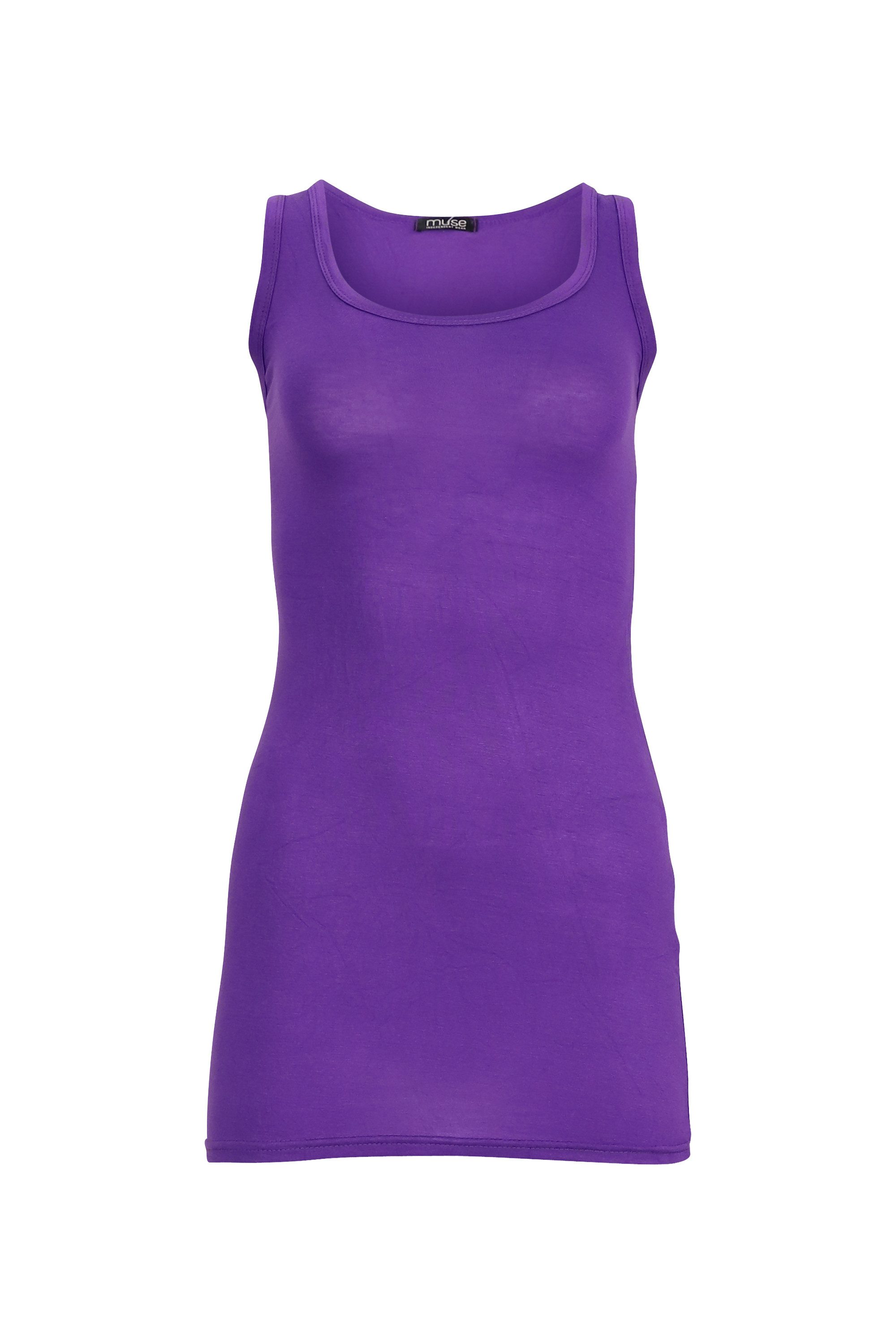 Muse Longtop Extra langes Trägertop Skinny Fit 9002