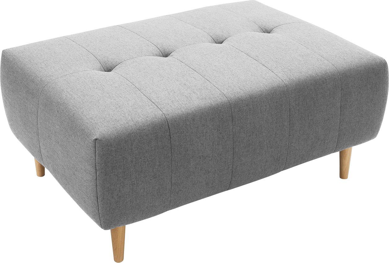 exxpo - sofa fashion Hocker Soraya, mit Holzfüßen, frei im Raum stellbar