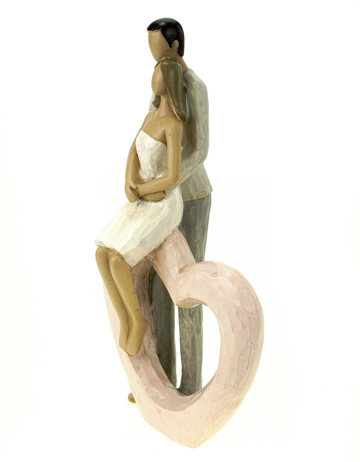 G. Wurm Dekofigur Moderne Skulptur Liebespaar mit Herz 23 cm