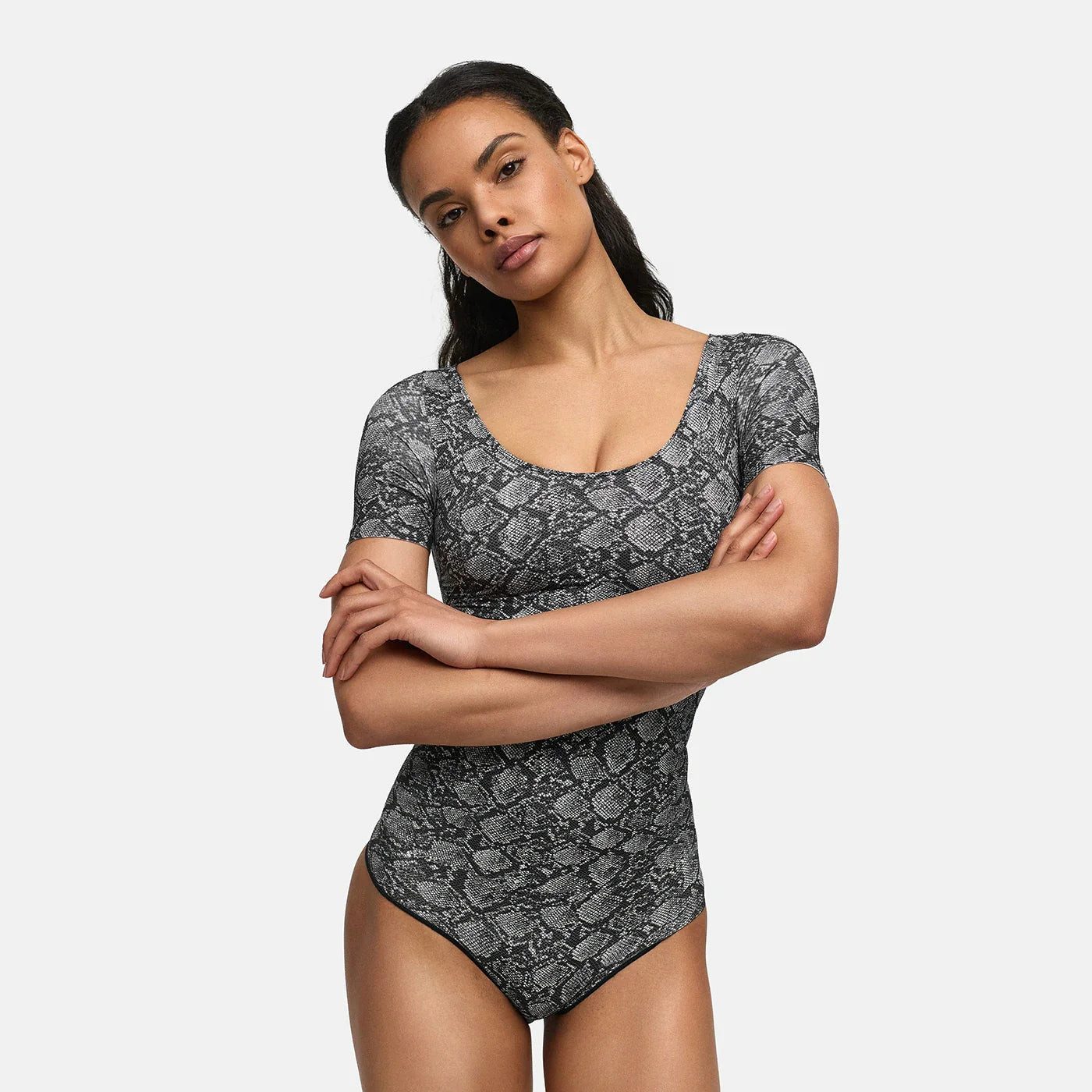 cfab (creamy fabrics) Shaping-Body T-Shirt Bodysuit Sculpting Shapewear mit String-Snake-5XL (1-tlg)