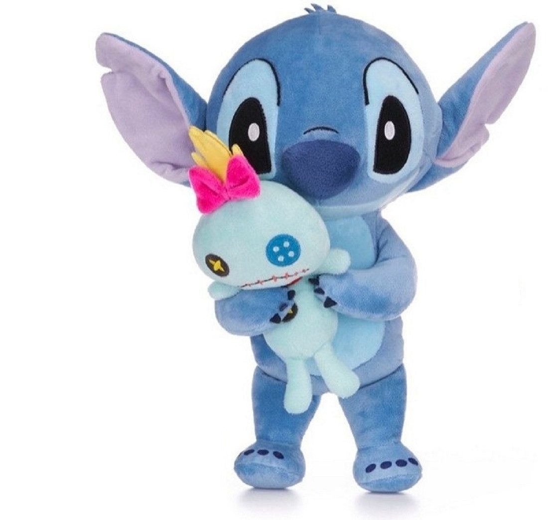 Disney Kuscheltier Lilo und Stitch Kuscheltier Stitch XXL 36 cm Stitch Voodoo Schrulle (Set, 1-St., Geschenk-Set), Lilo and Stitch Geschenke für Mädchen Jungen Kinder Babys Anime Plush