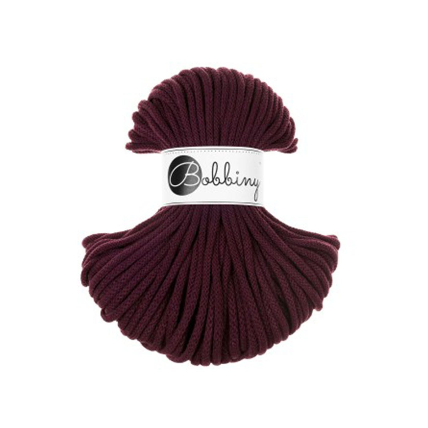 Bobbiny Kordel Baumwollkordeln - Flechtkordeln 5 mm - 50m Burgundy