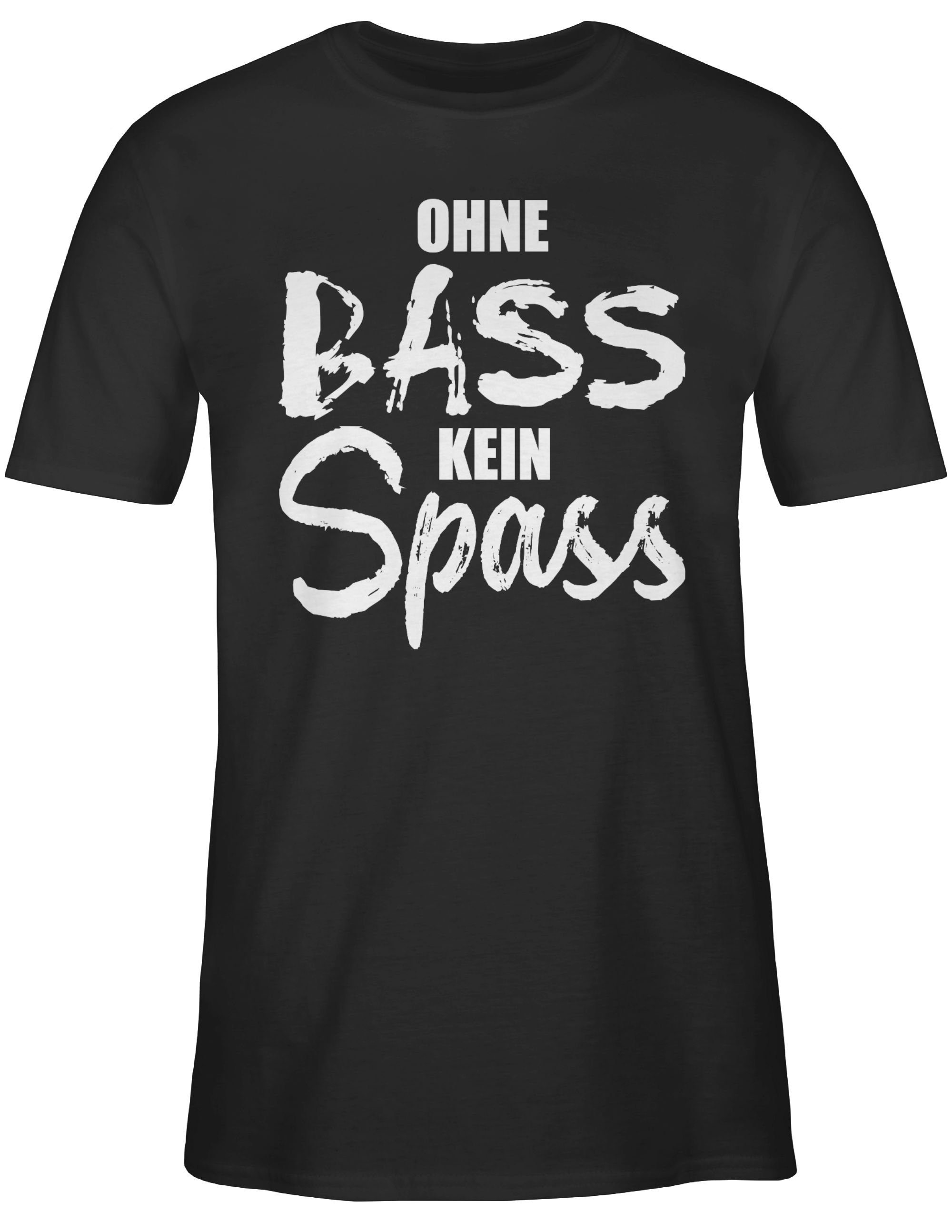 Shirtracer T-Shirt Ohne Bass kein Spass - weiß Festival