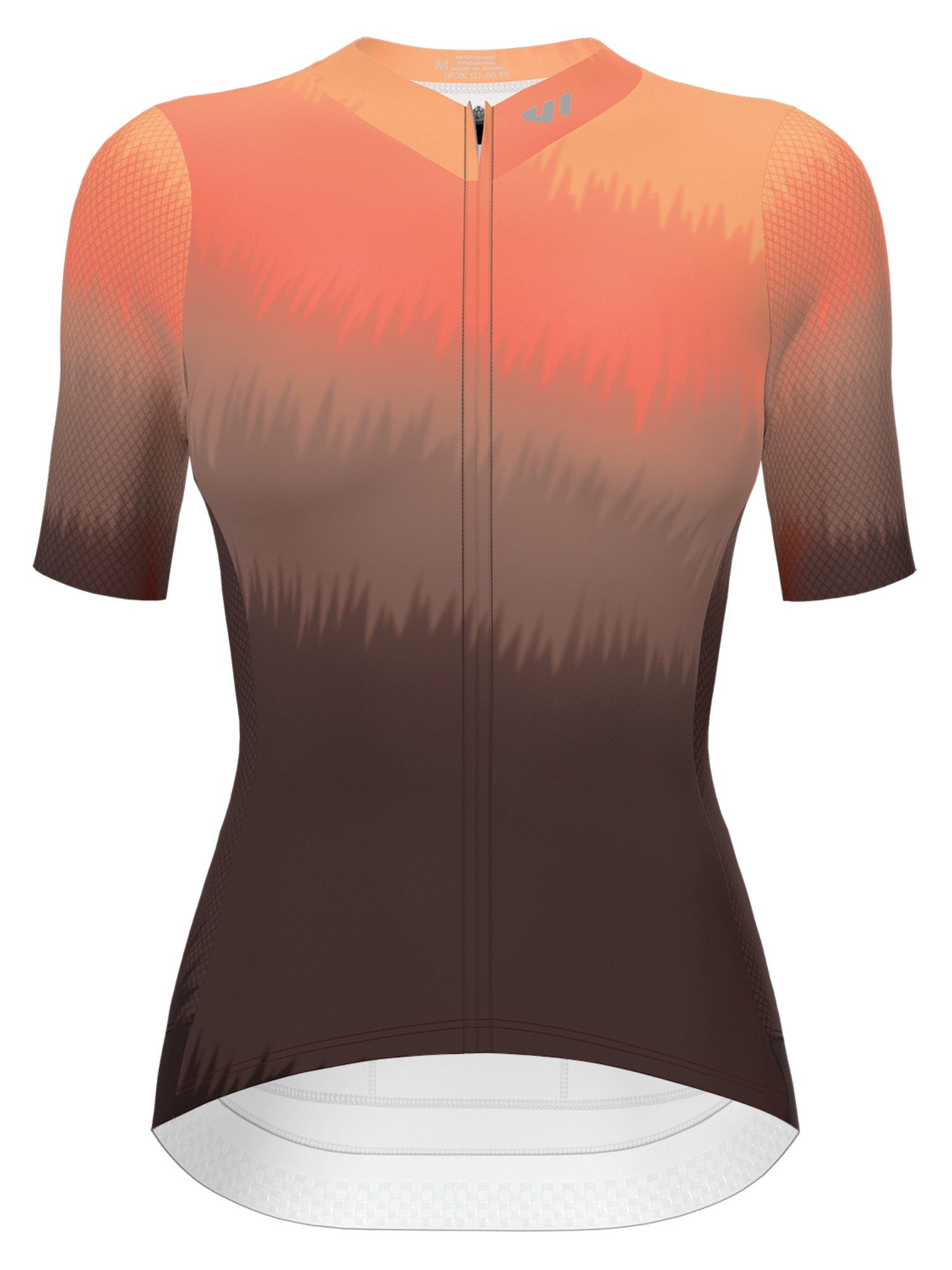 Radtrikot Damen Fahrradtrikot Kurzarm Farbverlauf Atmungsaktiv Slim Fit