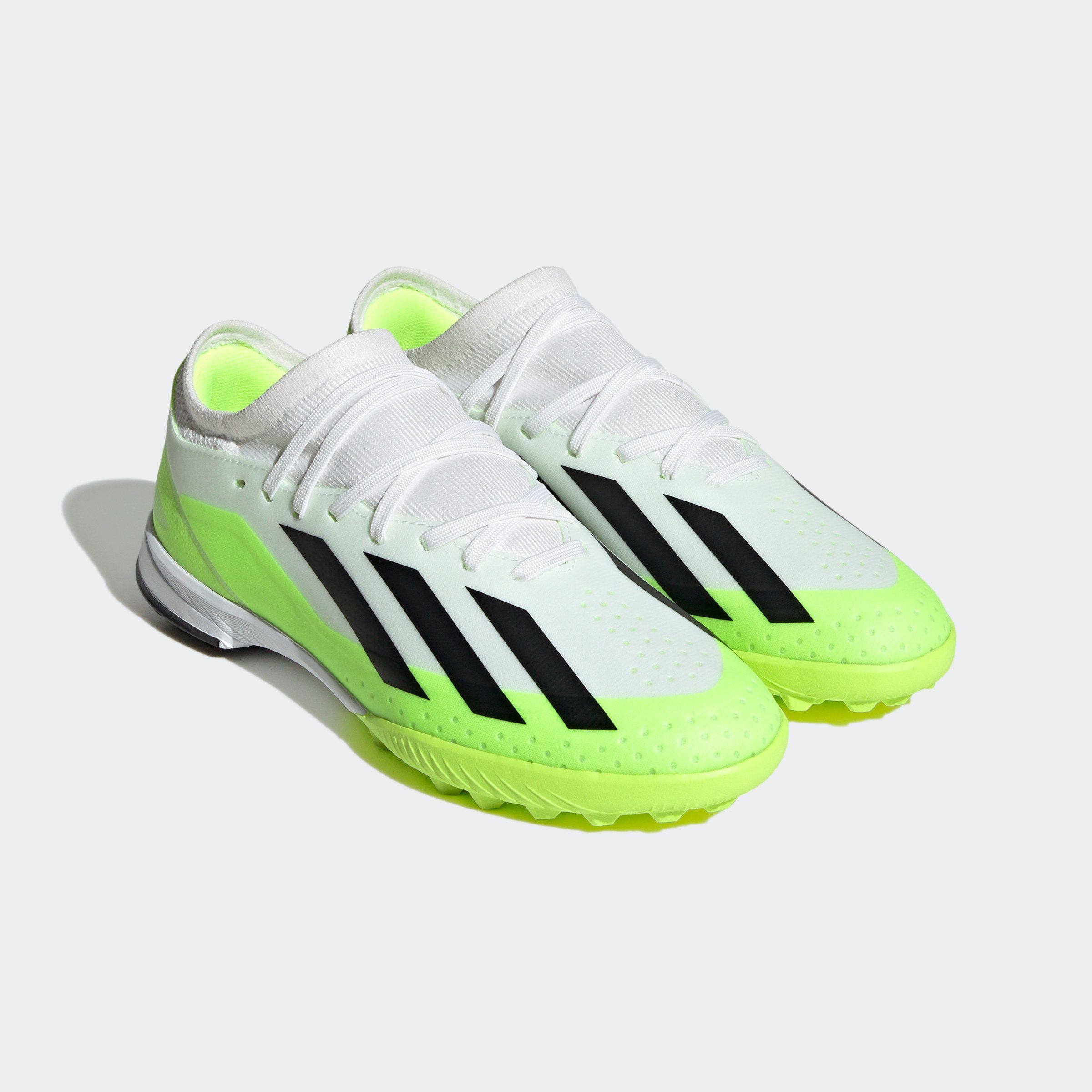 Täglich rund um die Uhr bestellbar! X CRAZYFAST.3 TF adidas J weissschwarzgelb Performance Fußballschuh