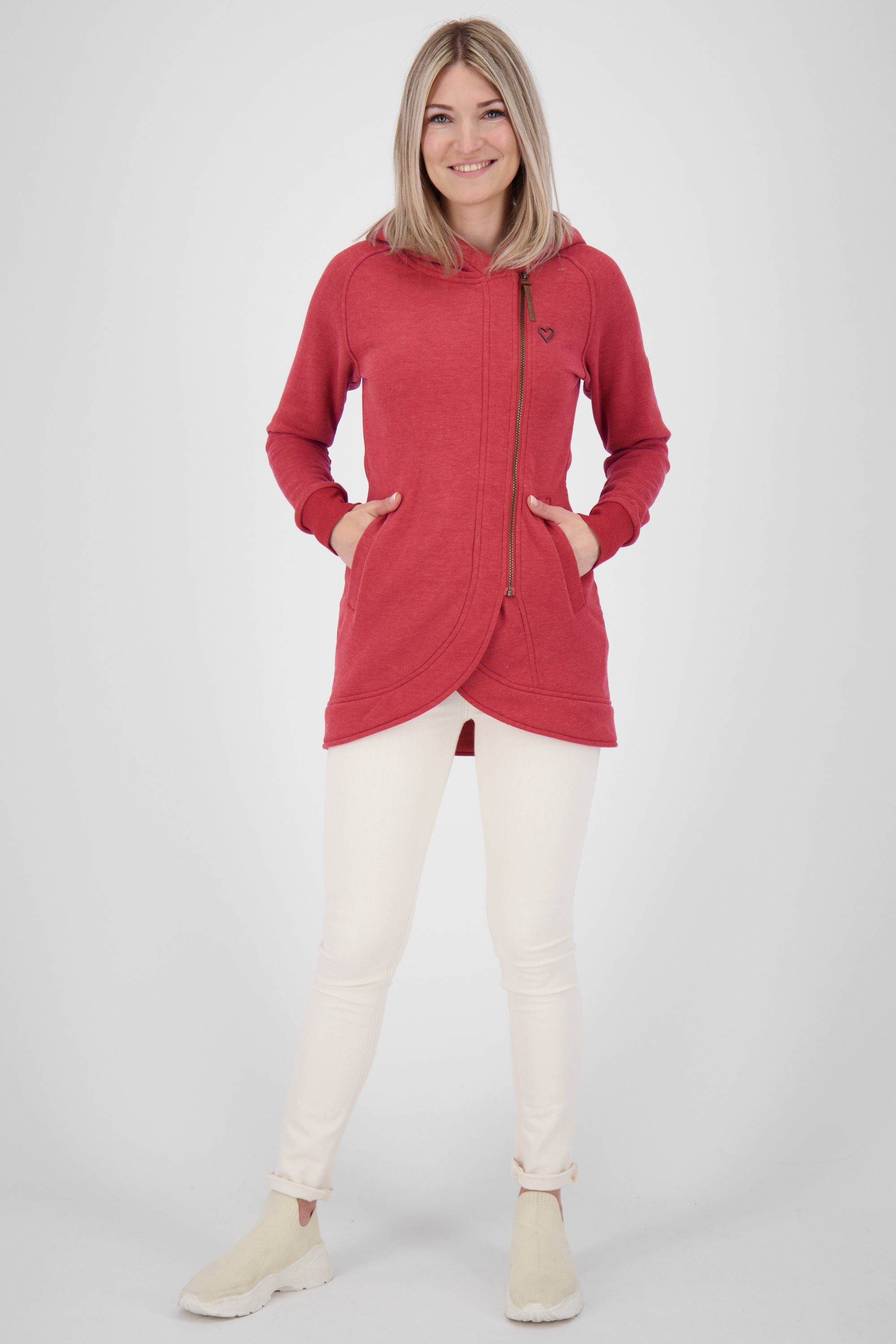 Kapuzensweatjacke, melange Kapuzensweatjacke & Kickin Sweatjacke Alife Damen Sweatjacket A MaryAK cranberry