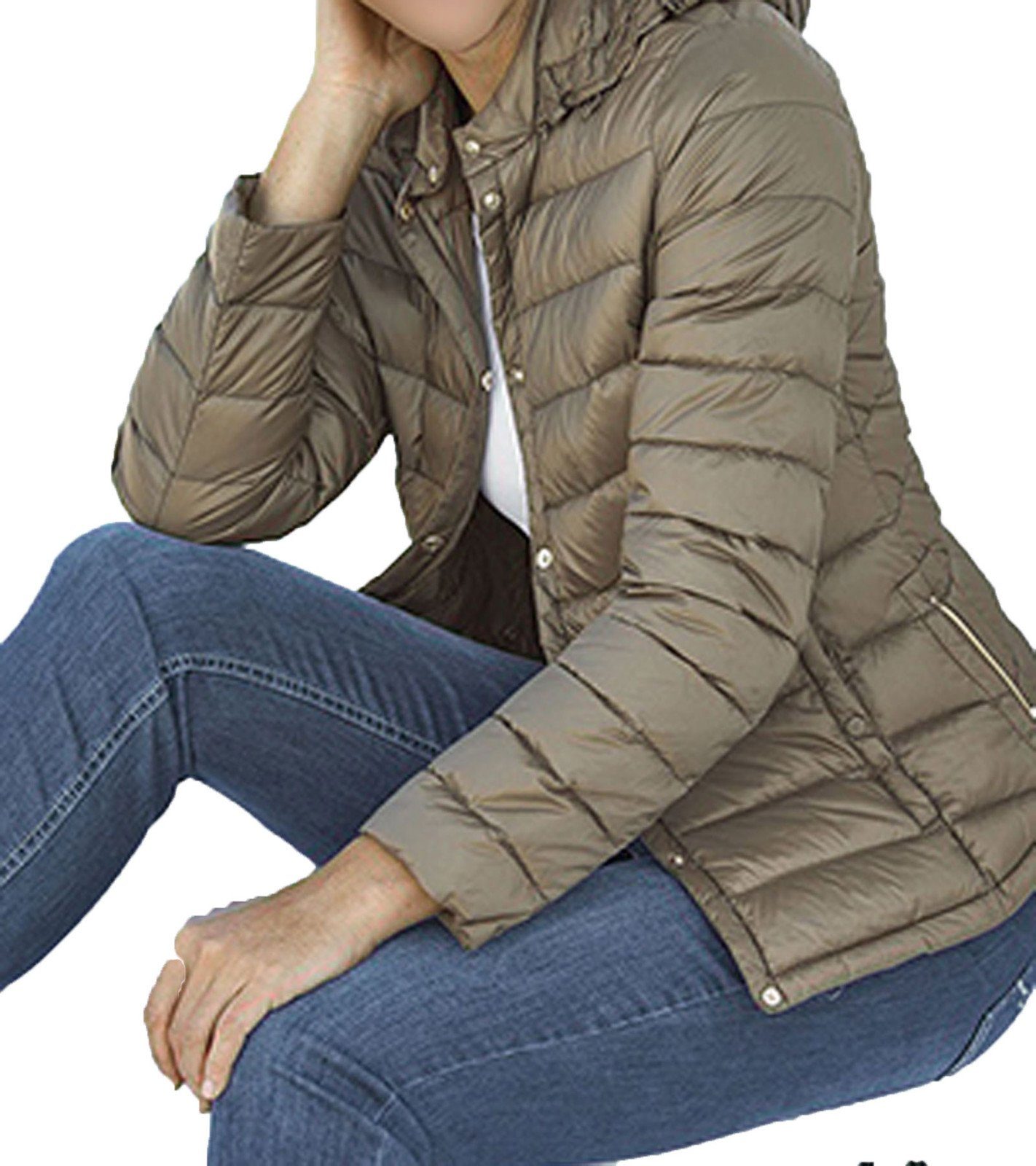 Betty Barclay Outdoorjacke »BETTY BARCLAY Jacke sportive Damen  Outdoor-Jacke mit abzippbarer Kapuze Übergangs-Jacke Khaki« online kaufen |  OTTO