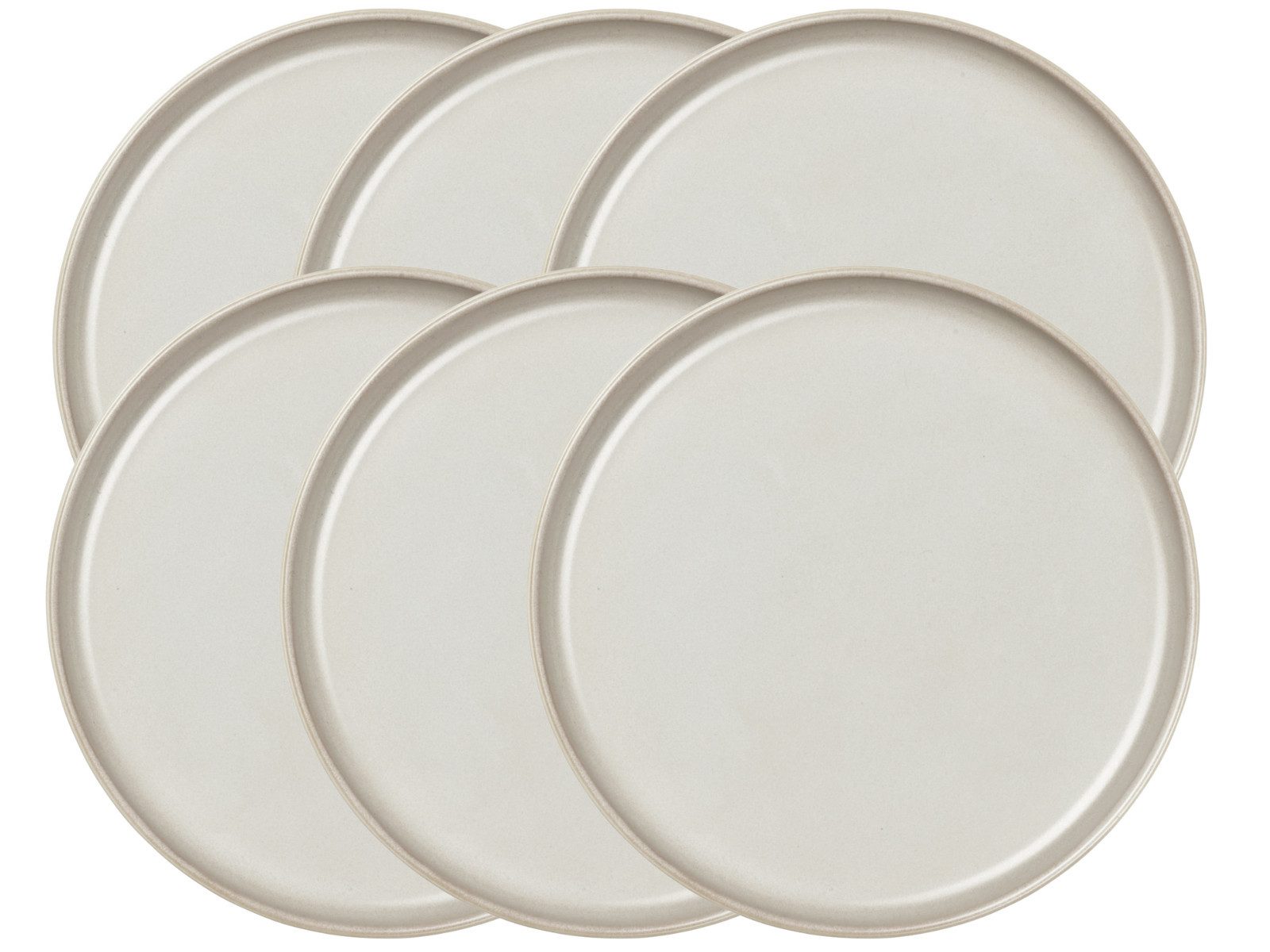 ASA SELECTION Teller-Set COPPA Speiseteller tofu 26,5cm Set6, Porzellan, Geschirr