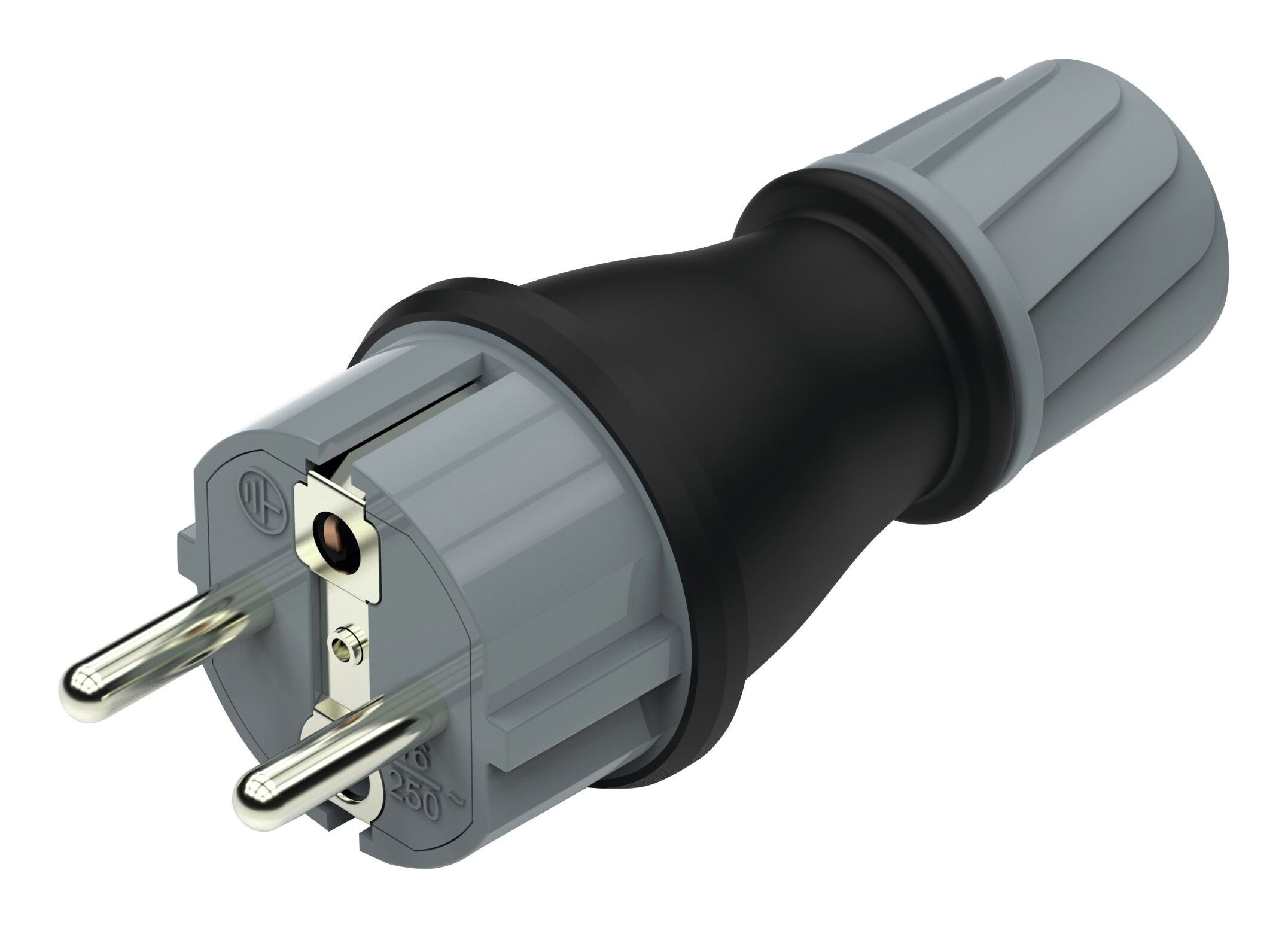 fortis Schuko-Stecker, Gummi IP54