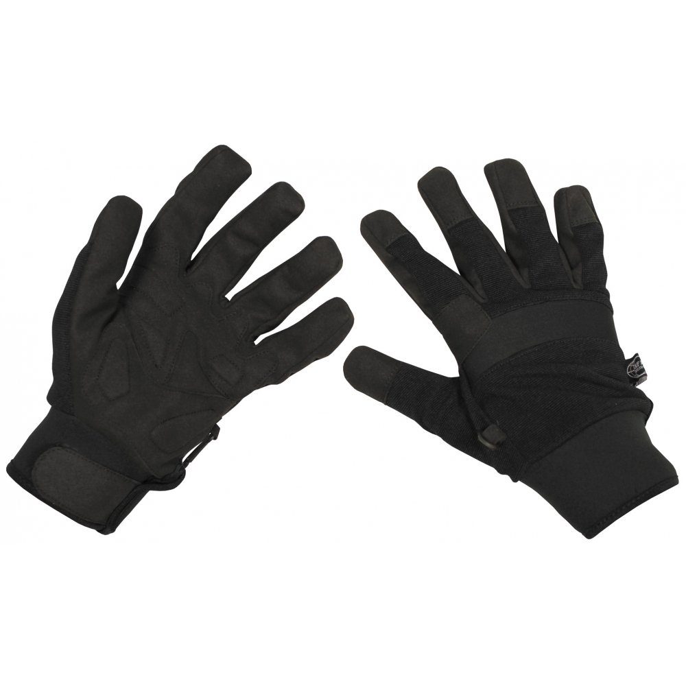 MFH Multisporthandschuhe Fingerhandschuhe, "Security", Neopren, Schnittschutz,schwarz - M