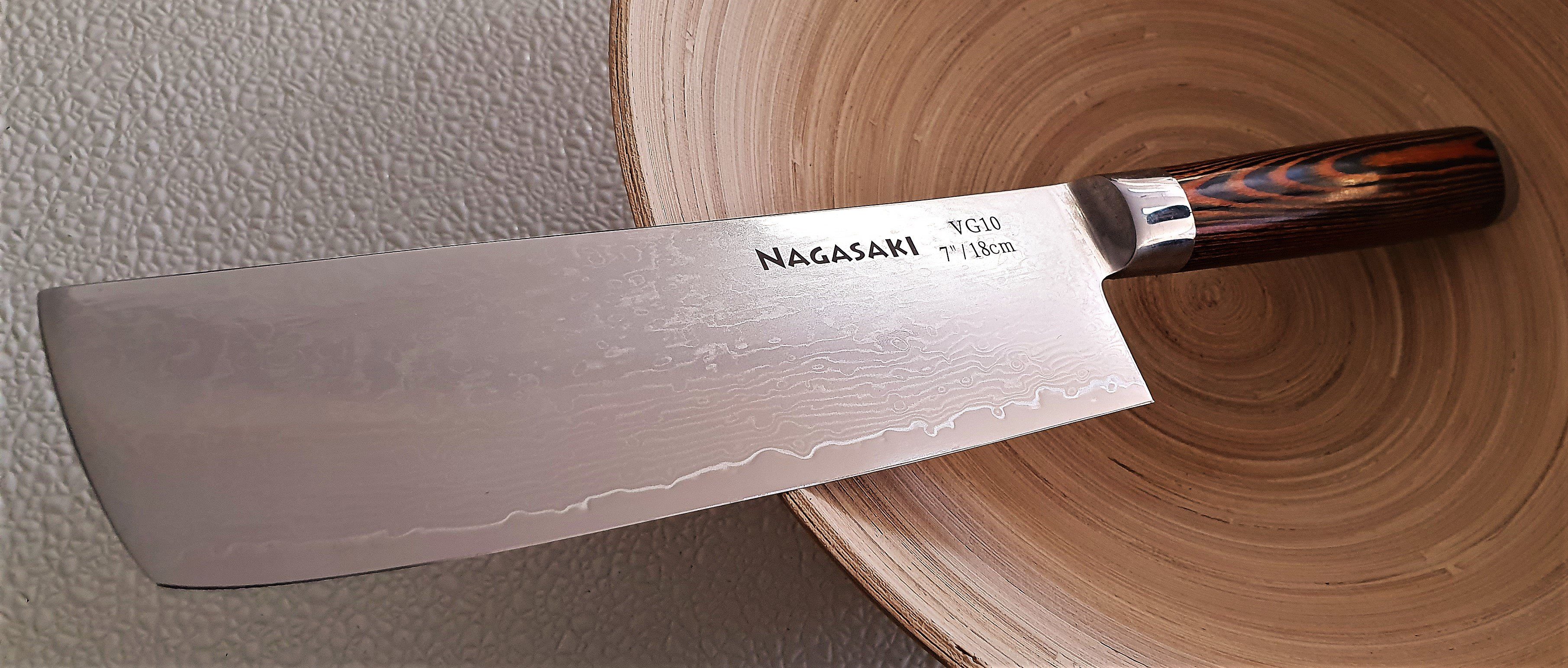 Nagasaki Nagasaki Damastmesser VG-10 Nakiri Messer