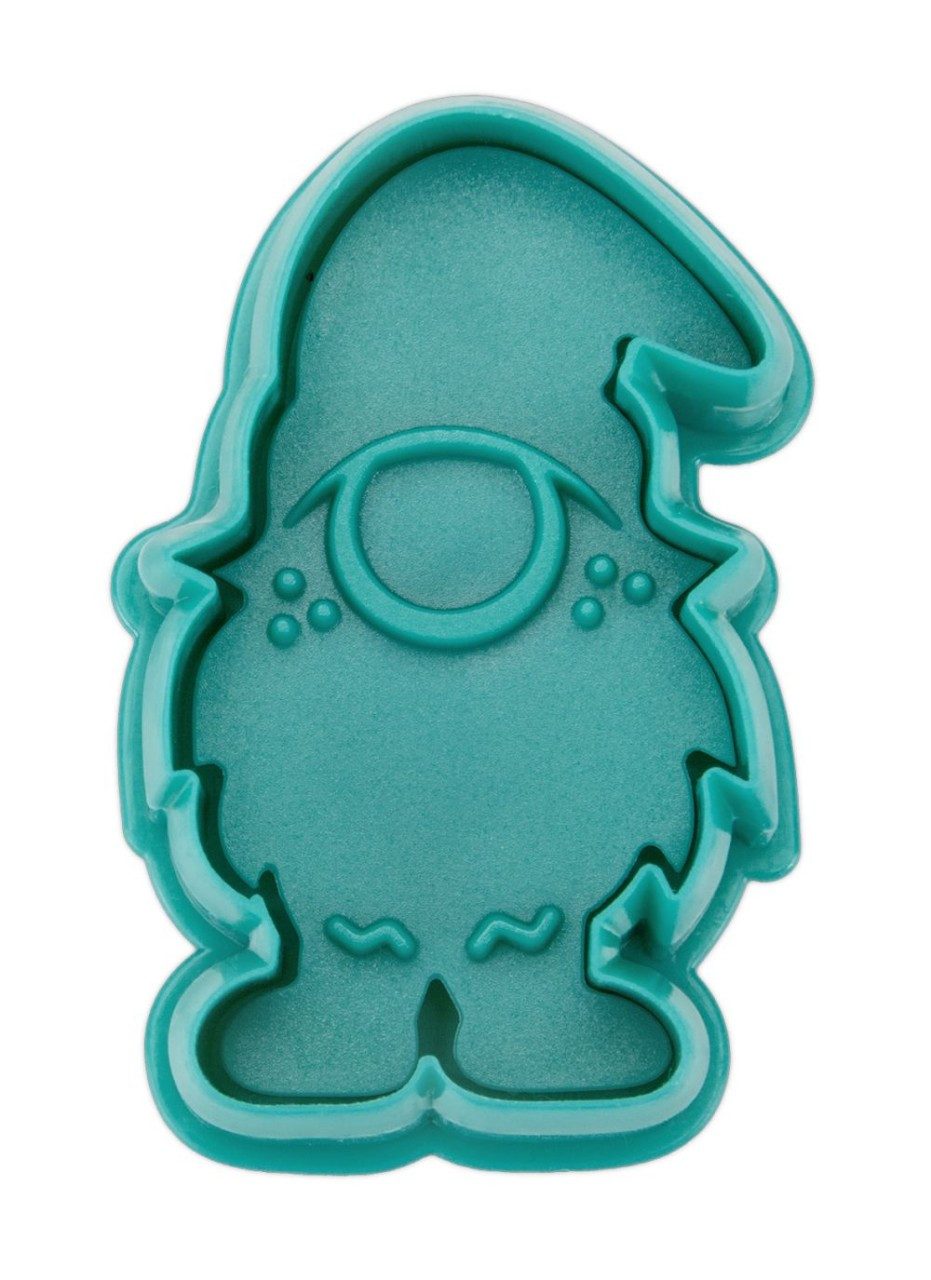 STÄDTER Ausstechform Präge-Ausstecher Engel 5,5 cm aus Kunststoff mit Auswerfer, PP-Kunststoff, Hellblaue Farbe, einfache Handhabung