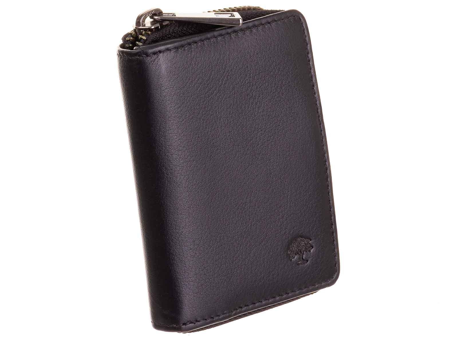 LM B74-K-RFID Geldbörse RFID schwarz Blocker mit Reißverschlussbörse (1-tlg) Prato Damen