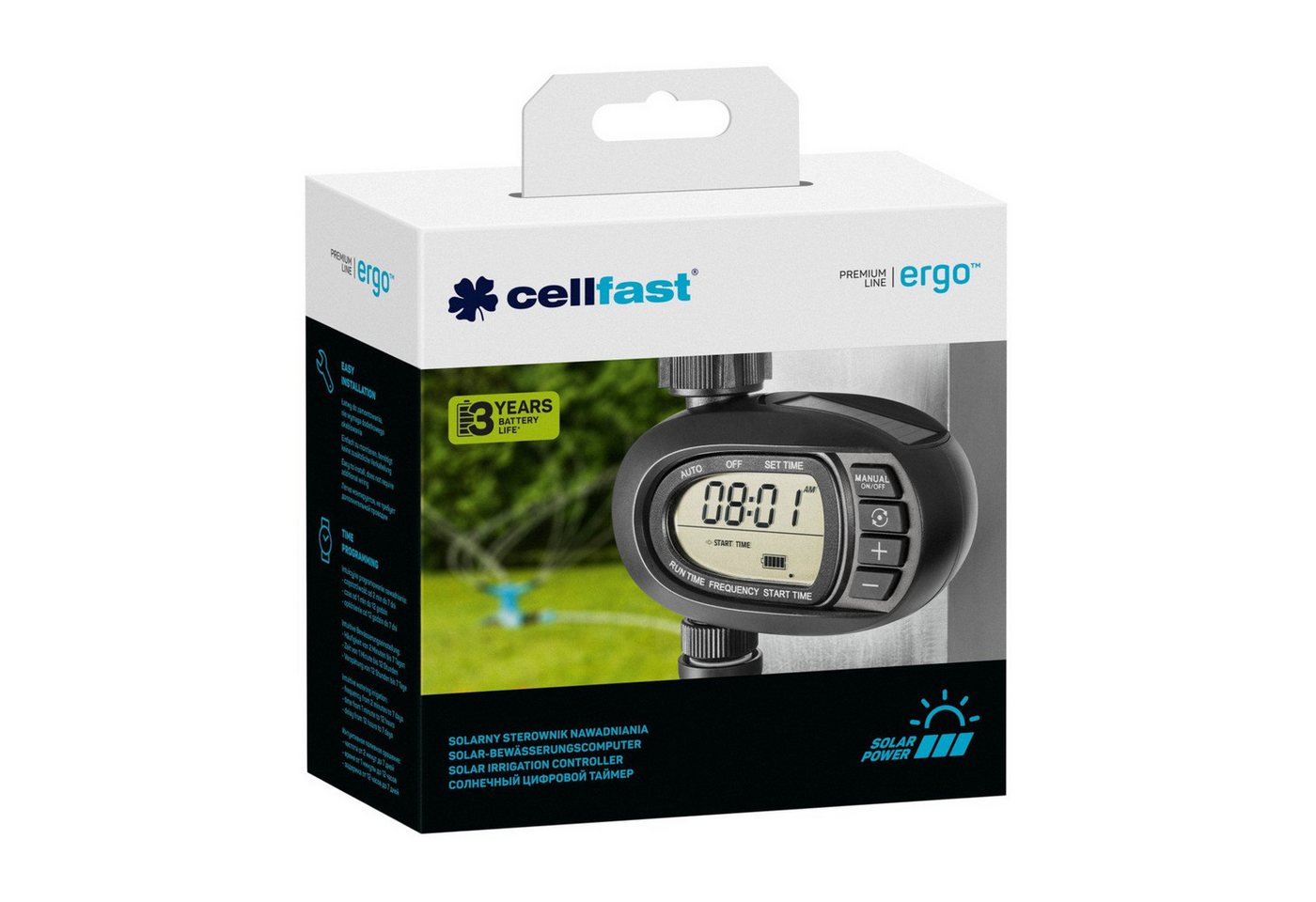 Thumbnail - Cellfast Bewässerungssteuerung 52-590, (1-tlg), Solar-Bewässerungscomputer Garten Timer