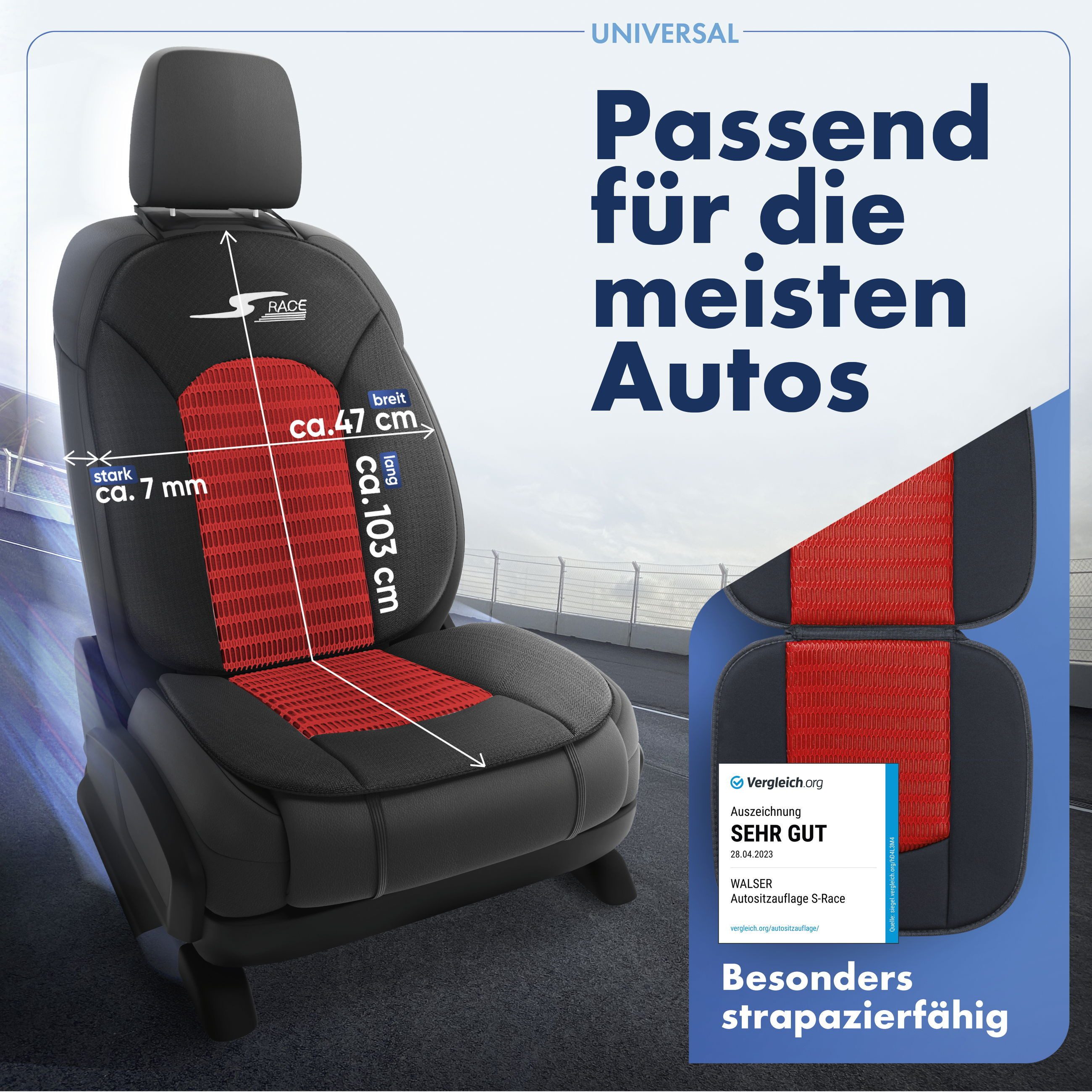 CarComfort car seat cover S-Race, 1 piece, 1-piece.