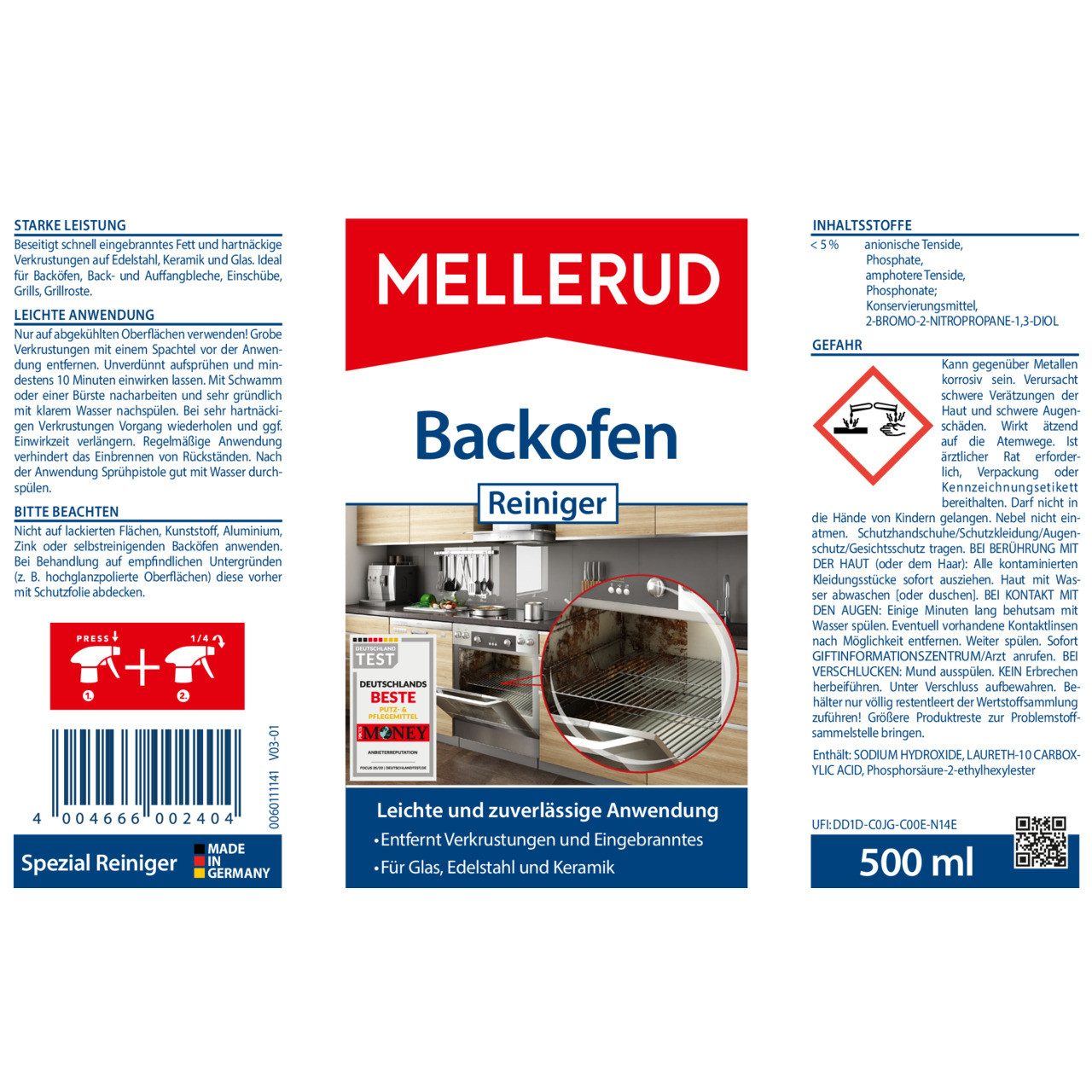 Mellerud Backofen Reiniger 0,5 l Backofenreiniger
