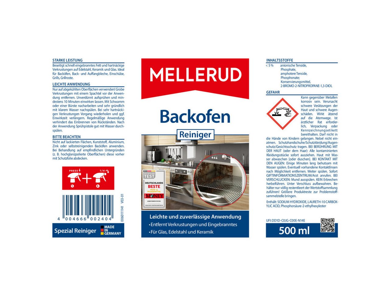 Thumbnail - Mellerud Backofen Reiniger 0,5 l Backofenreiniger