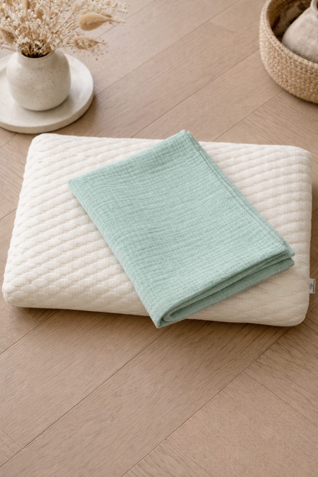 BABEES Kissenbezüge 2-er Set Kissenbezug 40x60 / 30x50 cm 100% Musselin Baumwolle 150 g/qm, Kissenbezüge Kissenhülle Kinderbettwäsche Kinderzimmer Creme Beige