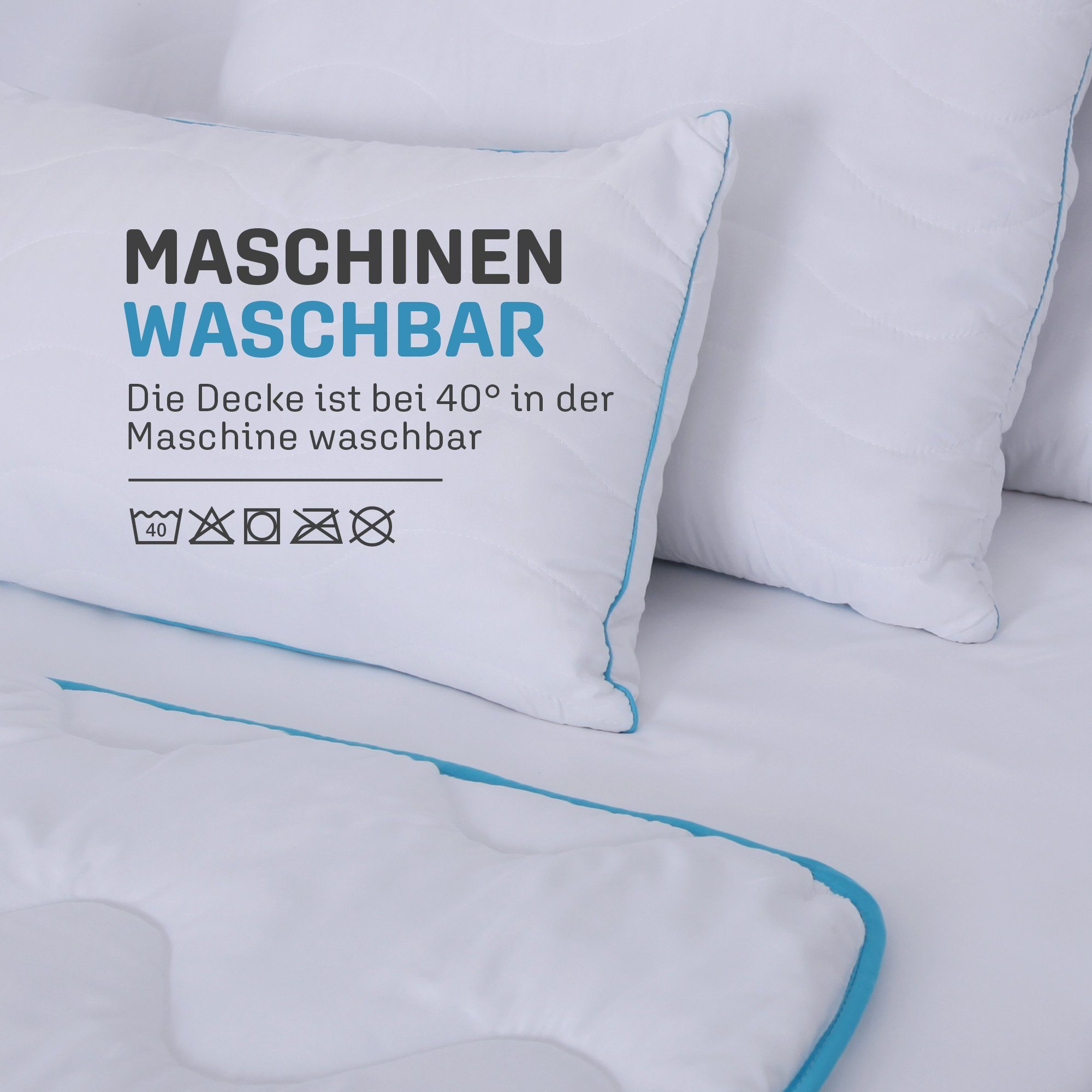 4-Jahreszeitenbett, Enris Ganzjahres-Bettdecke, Klimafaser - Polyester), und Vierjahreszeitendecke Schlafdecke Sommer (100% Bestlivings, Winter für Füllung