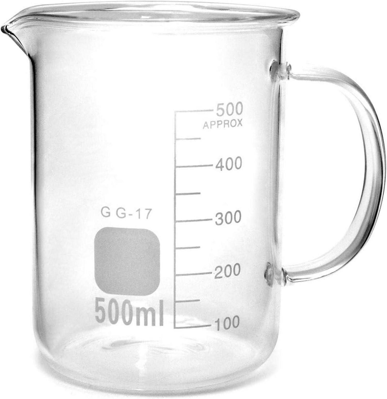 Becher Messbecher Borosilikatglas transparent 500 ml 1 Stück