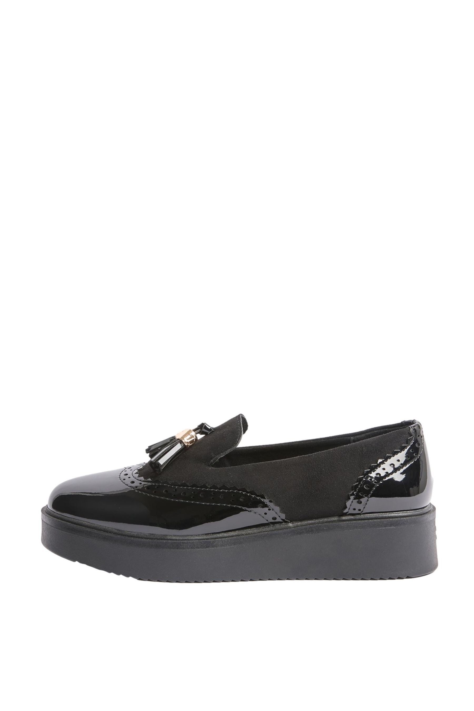 LIPSY Lipsy Schlupf-Brogues mit Keilabsatz und Fransen Keilpumps