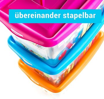 Centi Aufbewahrungsbox 3 Set. Aufbewahrungsboxen, 4l Kisten Aufbewahrung mit Deckel (29 x 19,3 x 13 cm), Aufbewahrungsbox mit Deckel Kinder, Plastikbox mit Deckel