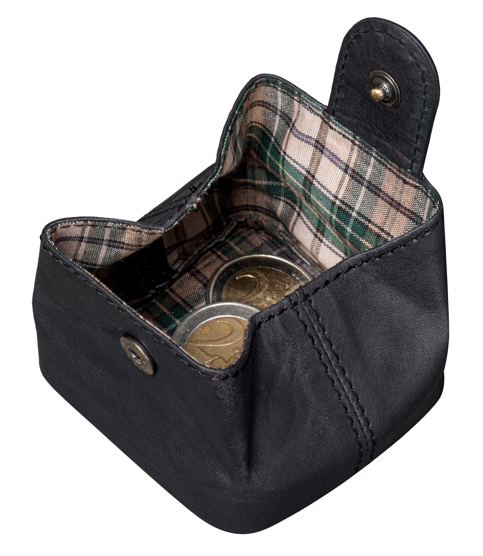 Benthill Mini Geldbörse Leder Münzbörse Slim Wallet Schlanke Minibörse Münzen Geldbörse, Münzfach – Bild 3 von 5
