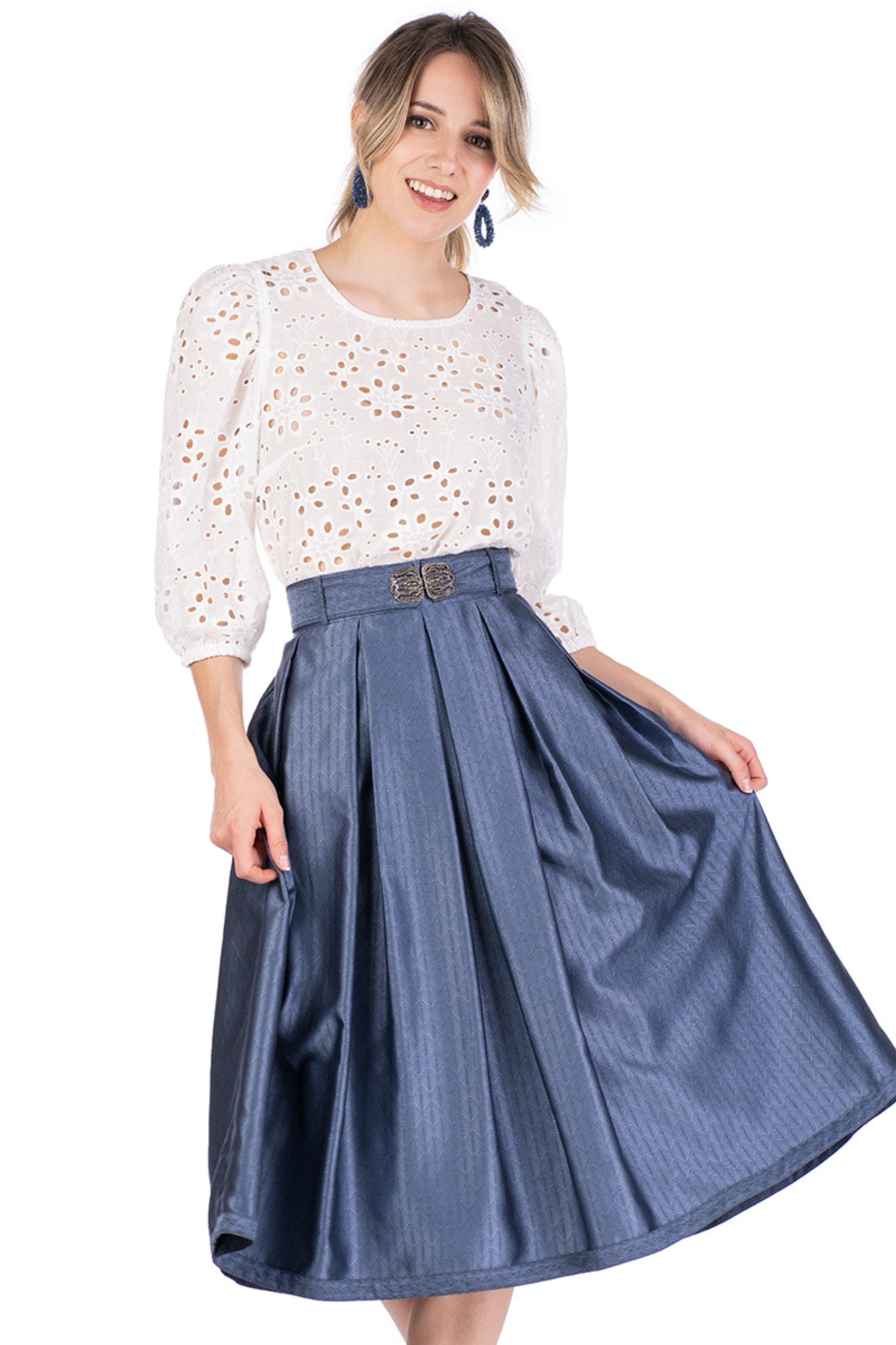 MarJo Trachtenrock Trachtenrock - STEINKIRCHEN - vintage blue