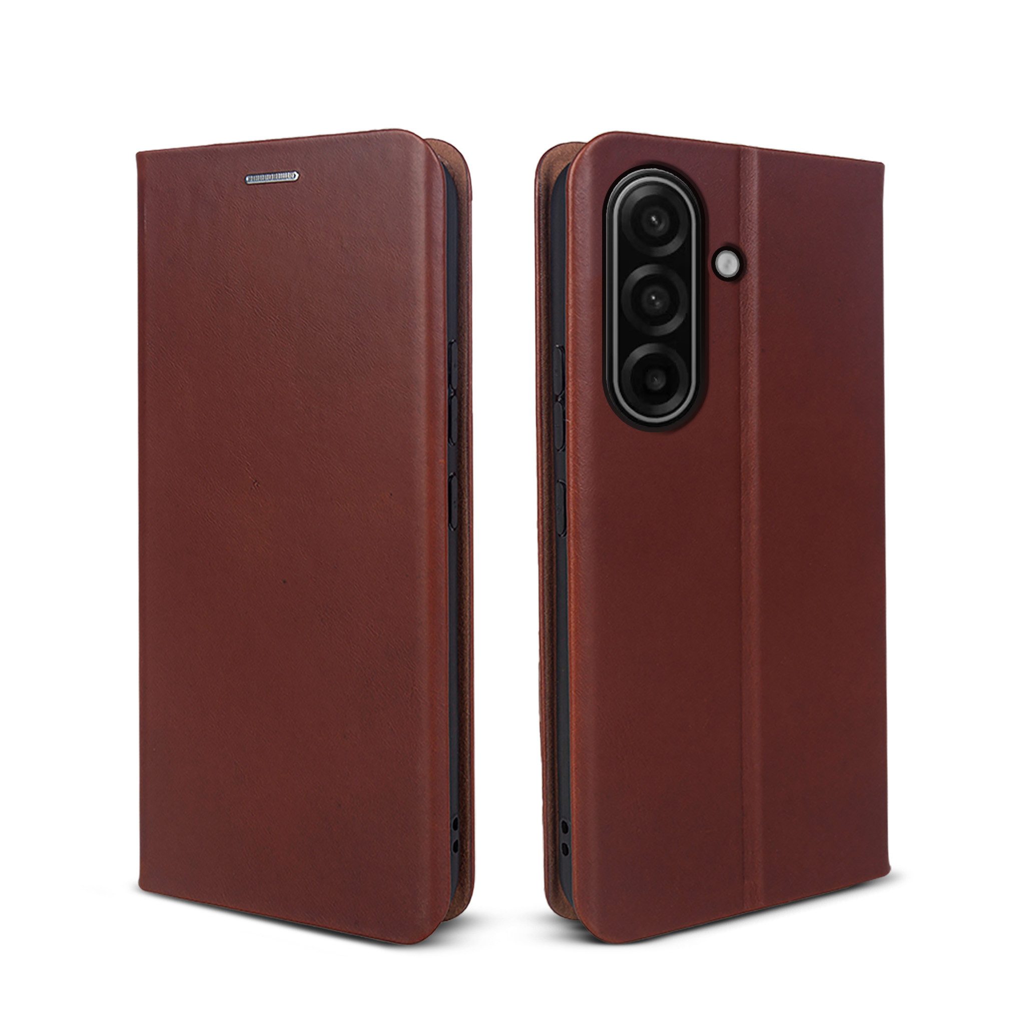 Tec-Expert Handyhülle Echtleder Klapp Hülle für Samsung Galaxy A57 5G 6.7 Zoll, 6.7, Cover Klapphülle Case mit Kartenfach RFID Schutz aufstellbar