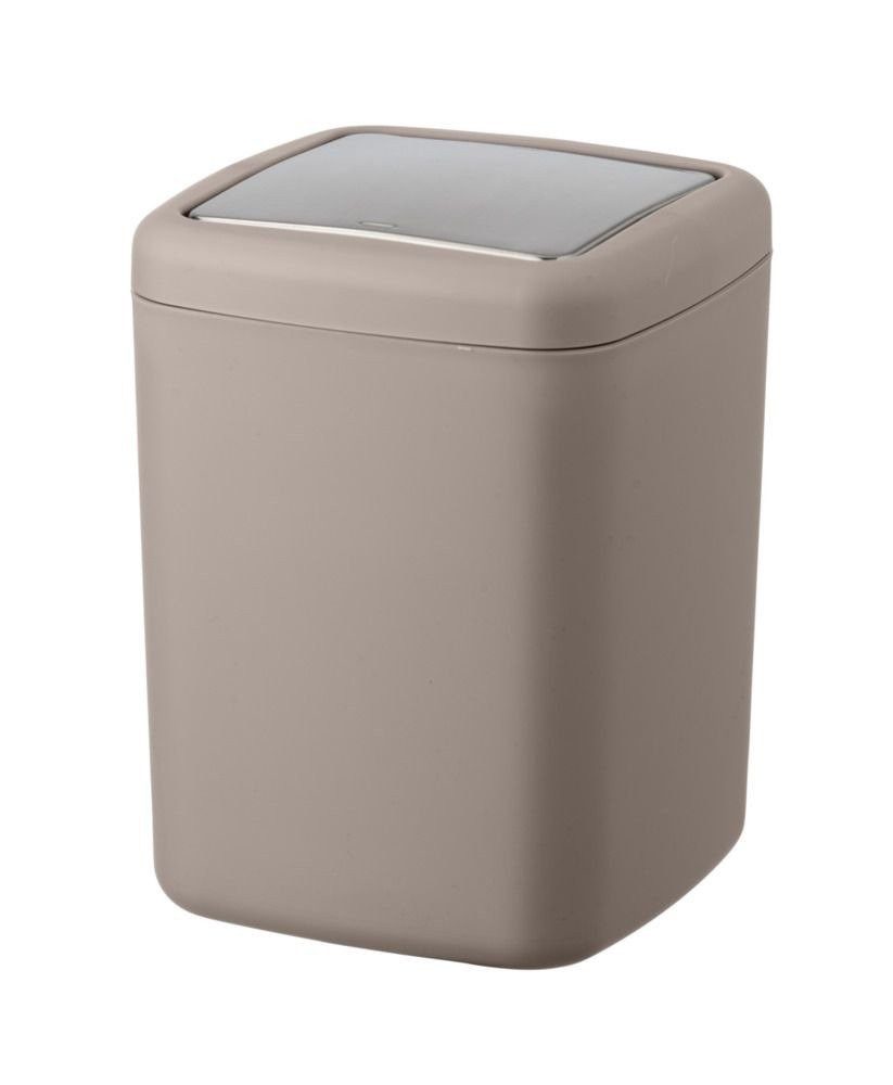 WENKO Kosmetikeimer Mülleimer für Badezimmer BARCELONA, braun, WENKO