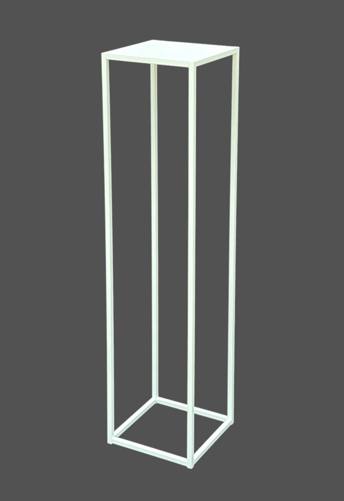 DanDiBo Blumenhocker Metall Weiß Eckig 100 cm Blumenhocker Beistelltisch günstig online kaufen