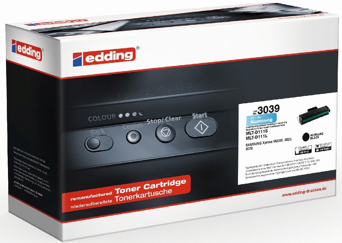 edding Tonerpatrone Tonerkartusche kompatibel mit Samsung MLT-D111S/L Univ. black