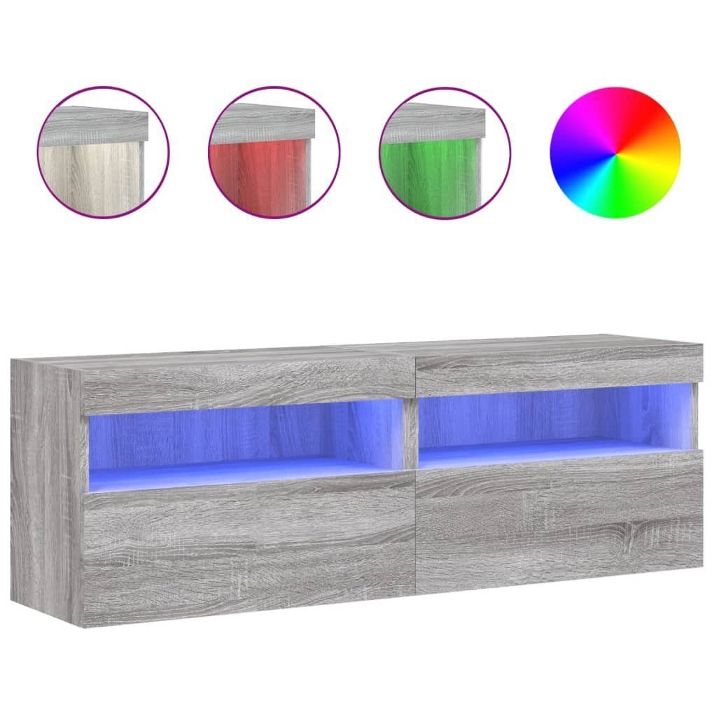 vidaXL TV-Wand TV-Wandschränke mit LED-Leuchten 2 günstig online kaufen