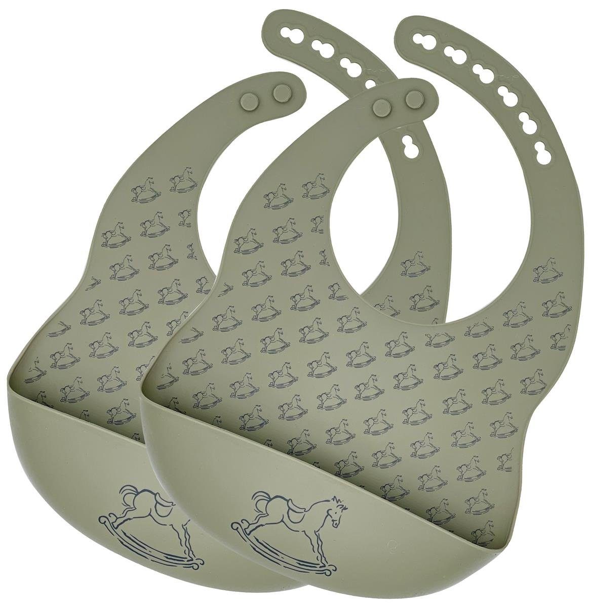 SEI Design Lätzchen 2 Stück Auffanglätzchen Baby Silikonlätzchen, (2-St., Silikonlätzchen), BPA/PVC/BPP-frei