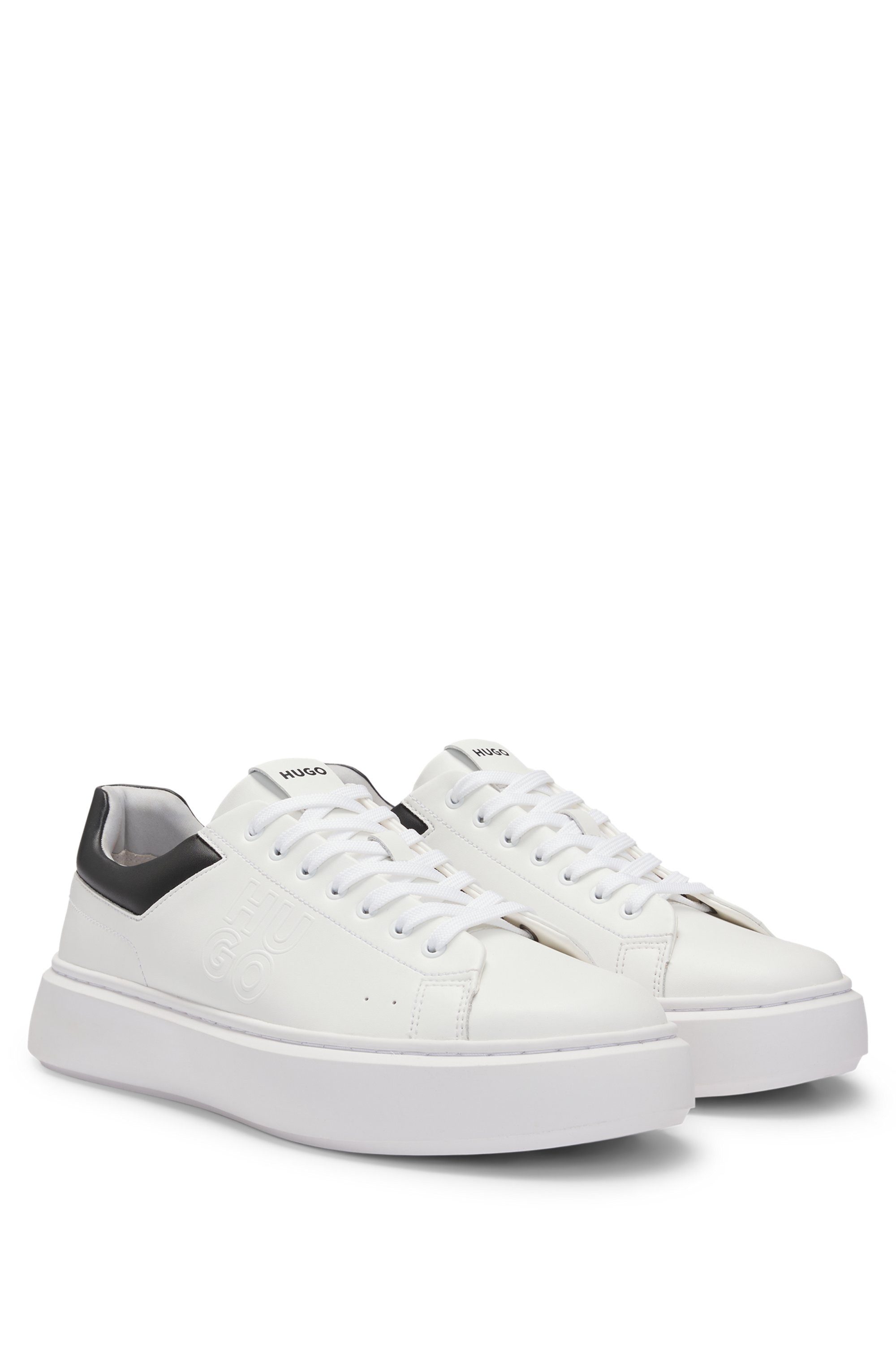 HUGO Allen_Tenn Sneaker Halbschuh, Freizeitschuh, Schnürschuh mit Schaftran günstig online kaufen