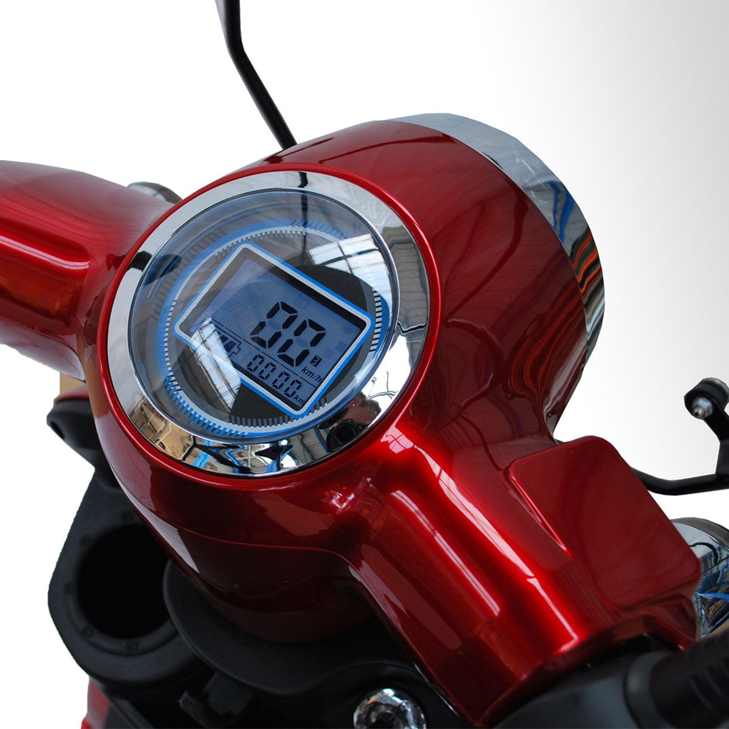 ECO ENGEL Elektromobil E-Scooter 4 Räder ECO ENGEL 510 Rot, 25 km/h mit Dach, Topcase und Dach