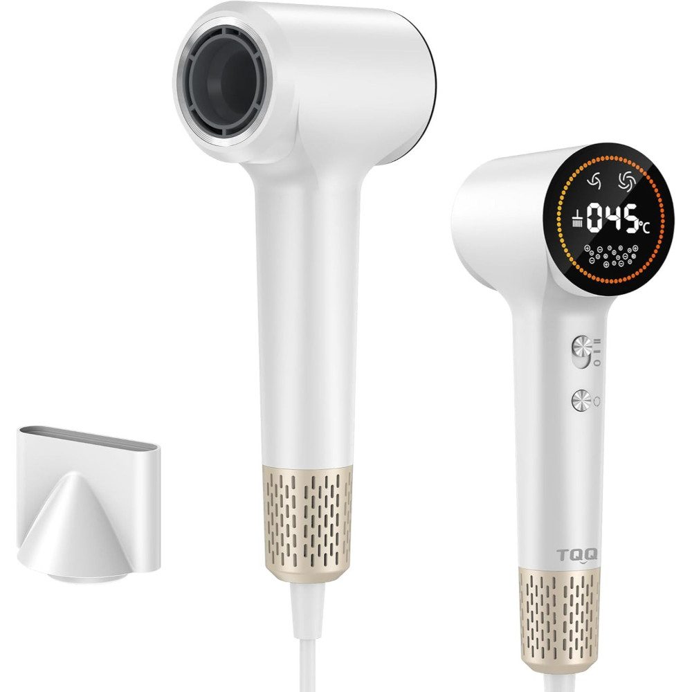 TQQ Haartrockner 400 Million Plasma Ionen 110.000 U/min Bürstenloser Motor Schnelles, 1800 W, Ideal für Volumen, Locken & glattes Styling – kompakt & leicht, 57dB Geräuscharm Haarföhn für Zuhause, Reisen