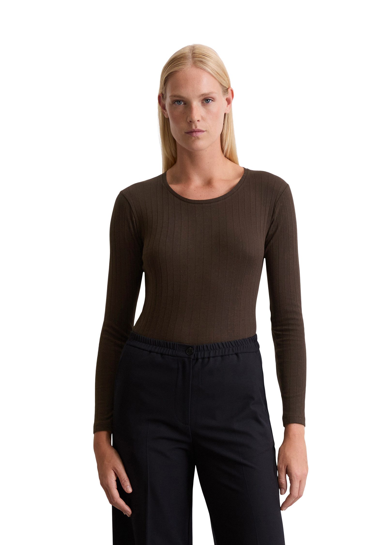 Marc O'Polo Langarmshirt aus Organic-Cotton-Modal-Mix günstig online kaufen