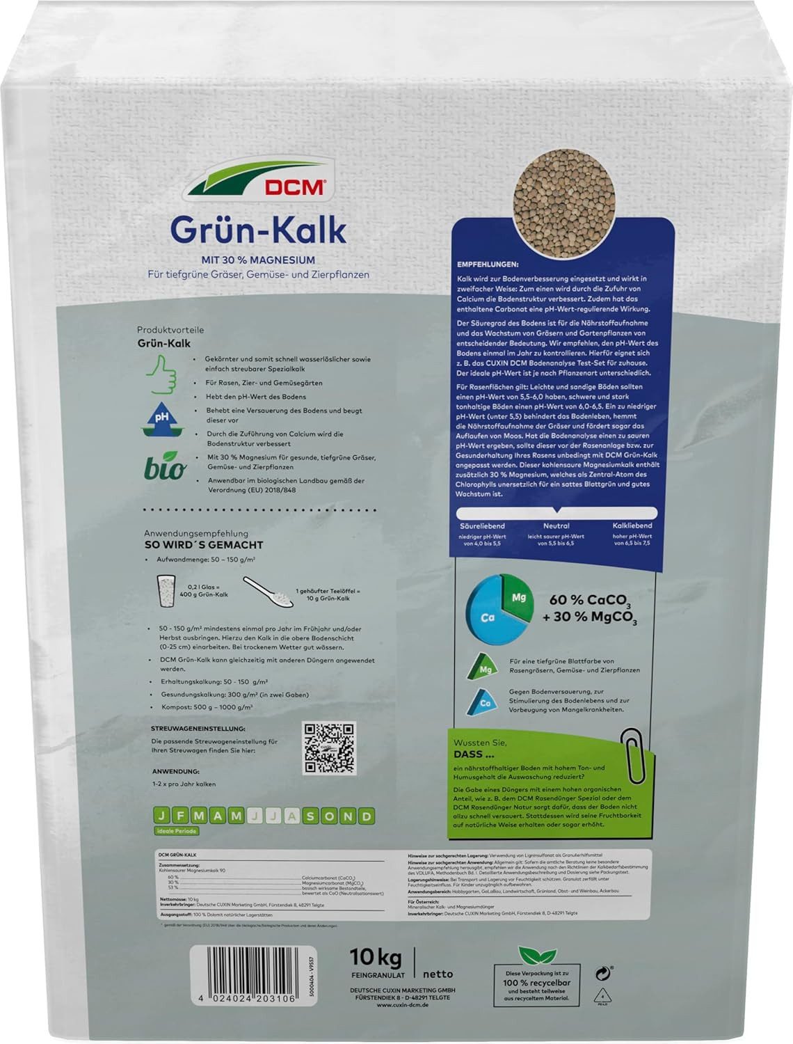 Cuxin DCM Rasenkalk Cuxin DCM Grün-Kalk 10 kg günstig online kaufen