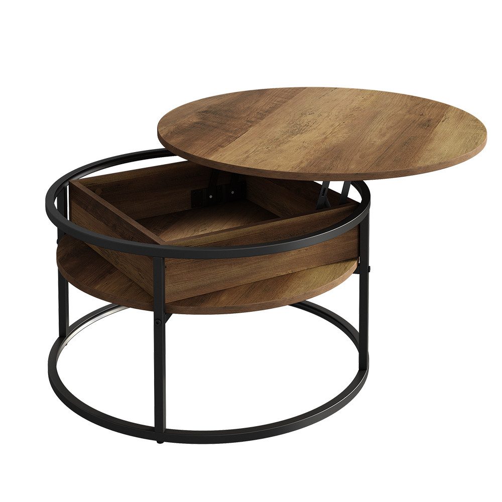 Vicco Couchtisch Marlo, Holz/Schwarz, 77 x 77 cm günstig online kaufen