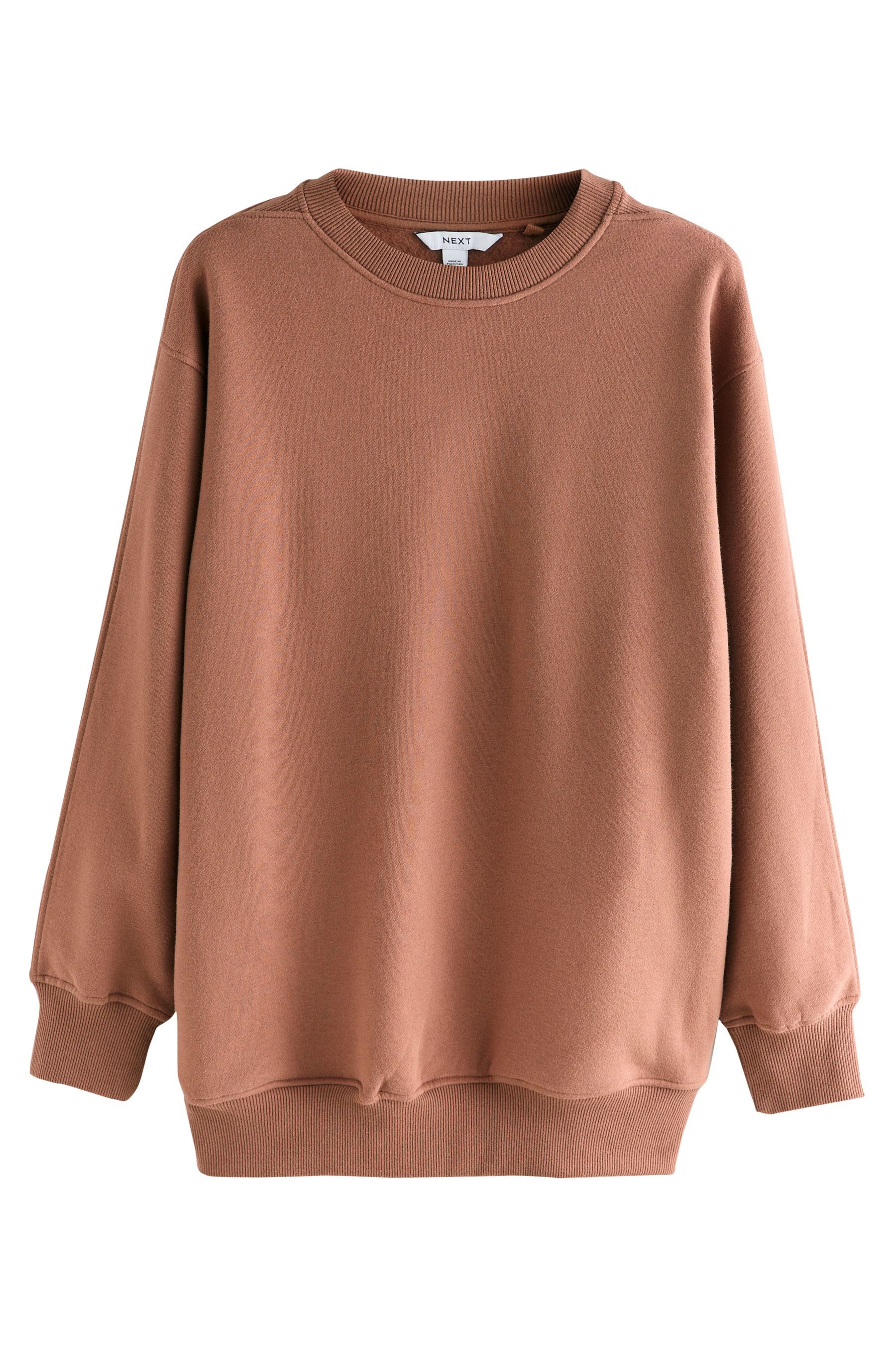 Next Longsweatshirt Angerautes Relaxed Fit Oversized-Sweatshirt günstig online kaufen
