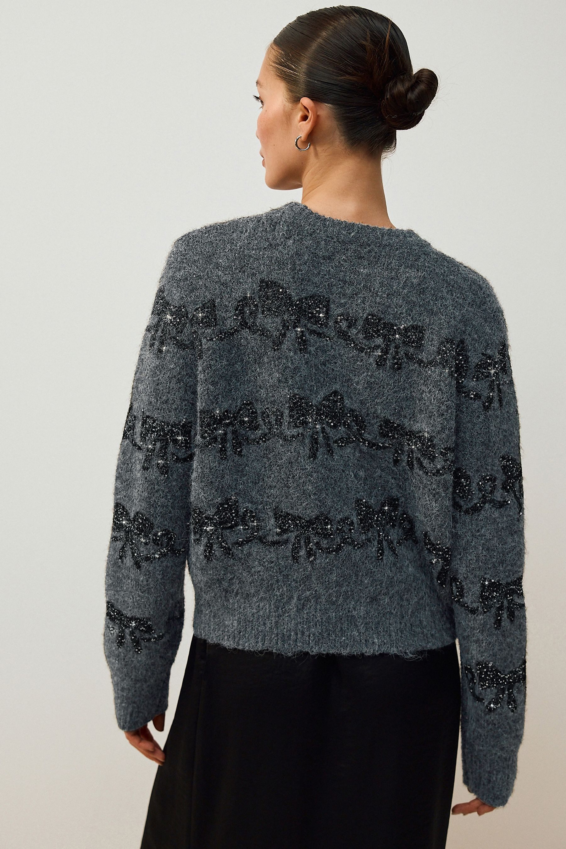Next Strickjacke Langärmeliger Weihnachtspullover (1-tlg)