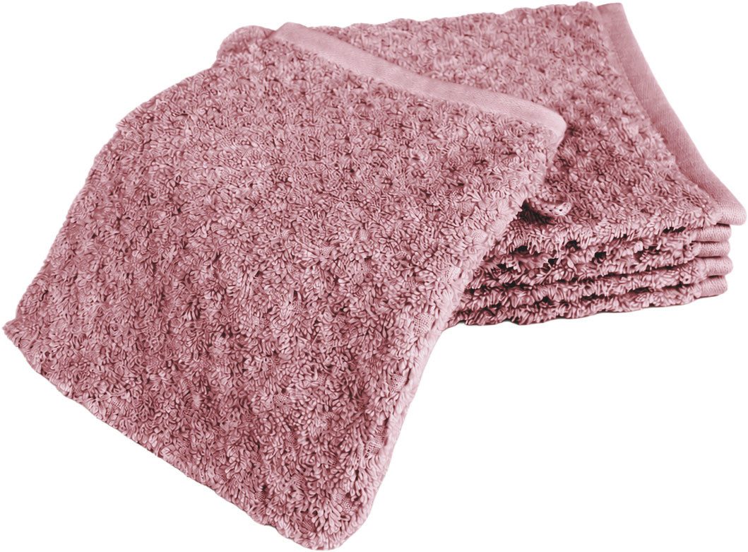 OTTO home Waschlappen Corrin, 6 Premium Waschlappen, 500 gr/m², 16x22cm, (6-St), 100% Baumwolle, mit Struktur, weich, 5 Jahre Garantie