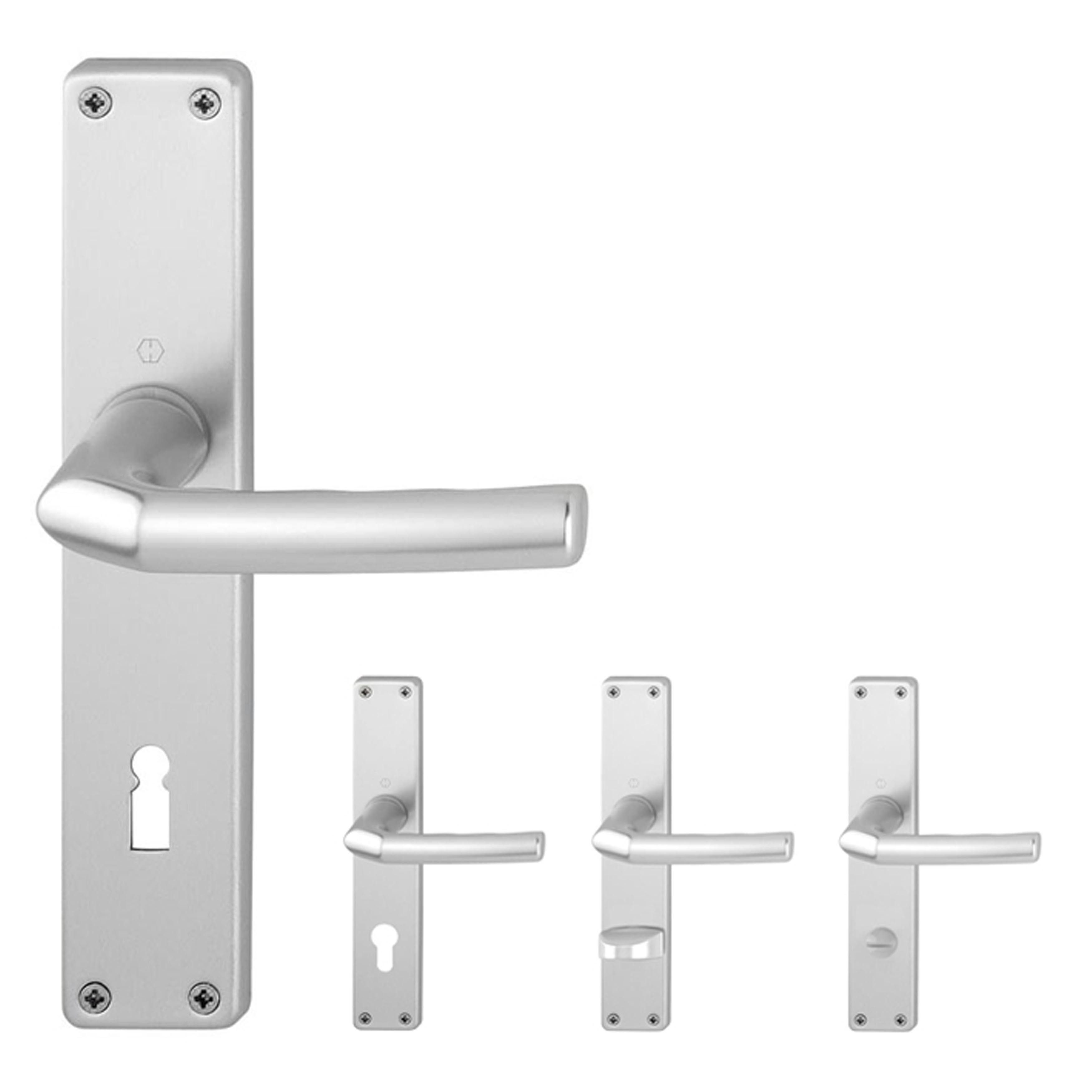 HOPPE Türgriffpaar Birmingham, Drücker außen, Aluminium