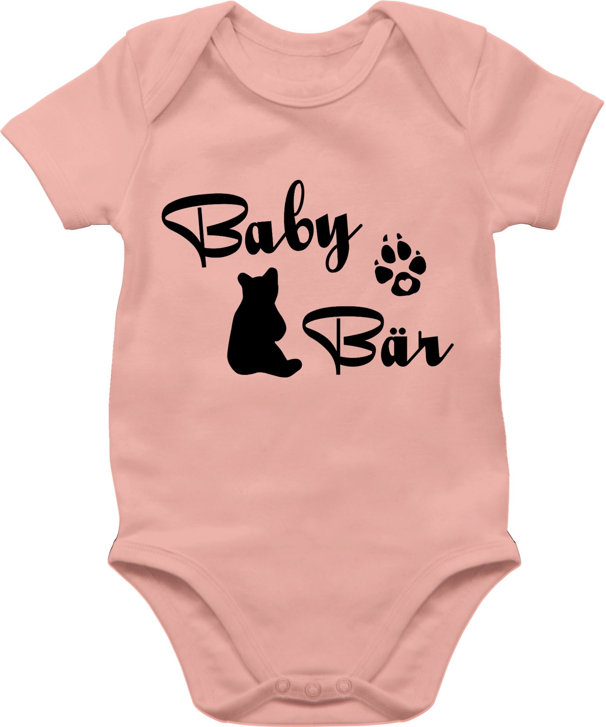 Shirtracer Shirtbody »Baby Bär Lettering Strampler Baby Mädchen