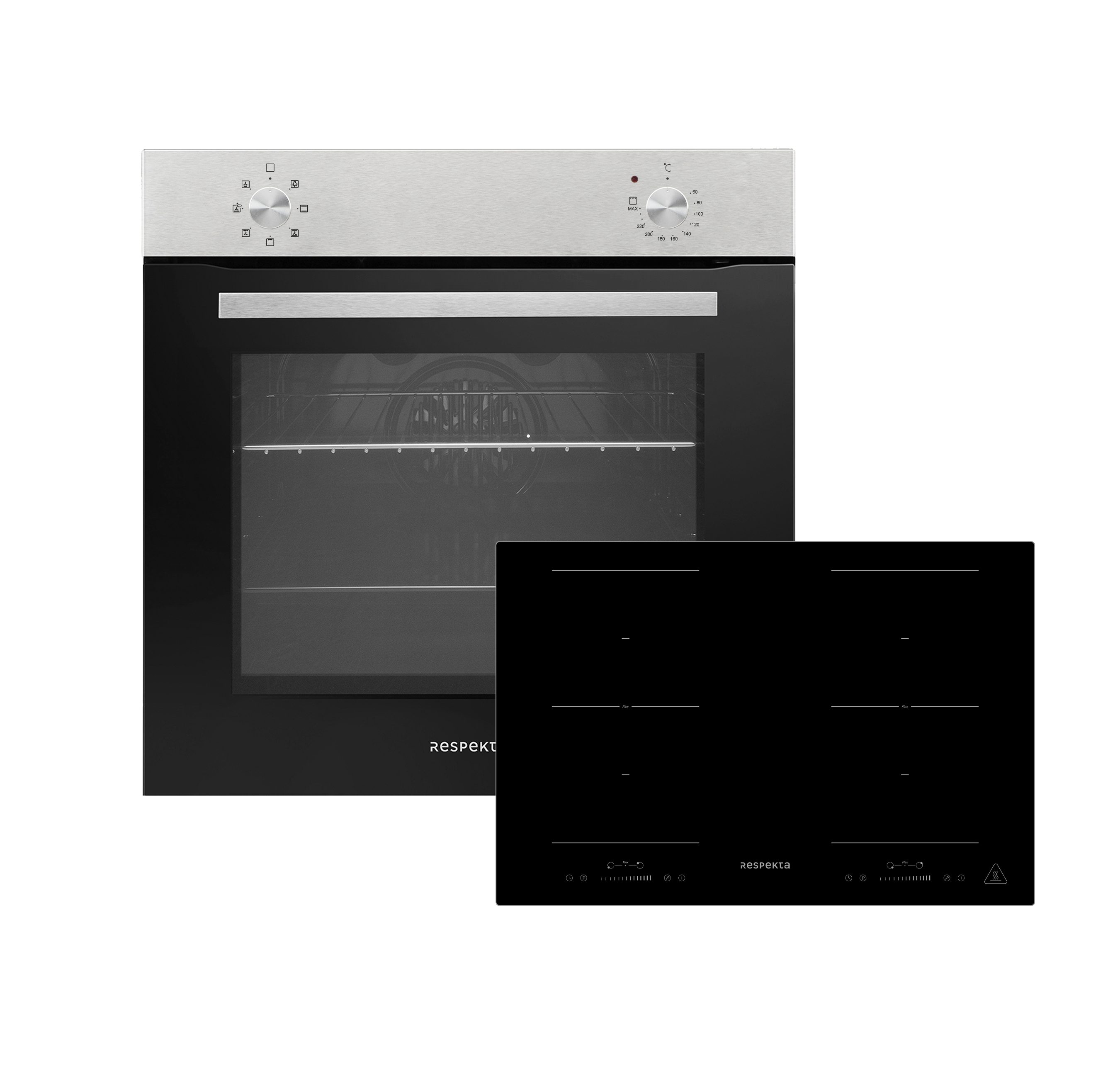 RESPEKTA Backofen-Set ASET1208800I Jannis, 72 Liter Garraum; 7 Beheizungsarten; 9 Leistungsstufen