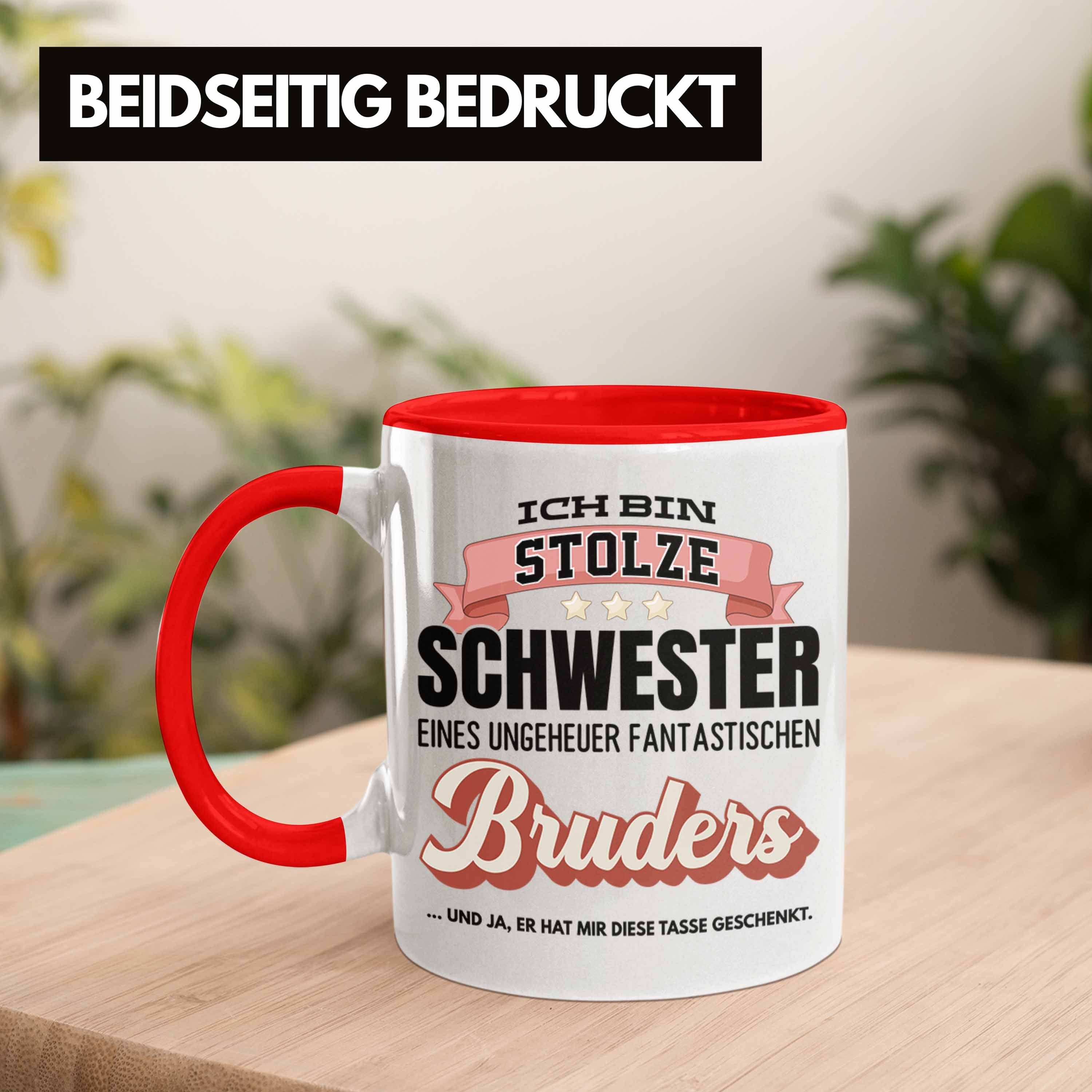 Hat Trendation Geschenkideen Trendation Ja Spruch von für Rot Und Mir Tasse Geschenkt Tasse mit Tasse Tassen - Bruder Schwester Geschenk Schwester Geburtstag Beste diese Er