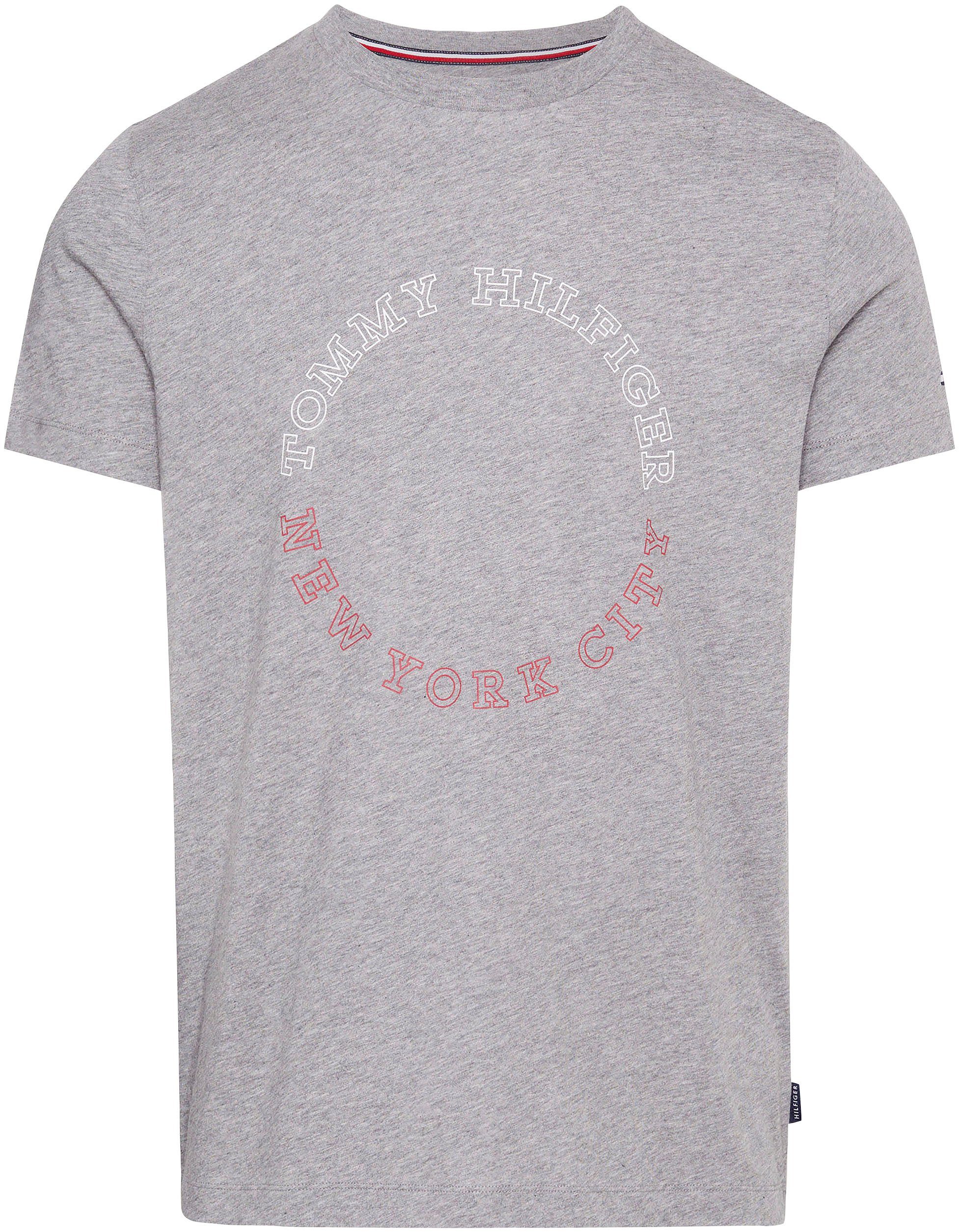 T-Shirt TEE Heather ROUNDLE Grey MONOTYPE Medium Hilfiger Tommy